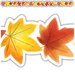 TEACHER CREATED RESOURCES Fall Leaves Die-Cut Border Trim