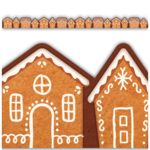TEACHER CREATED RESOURCES Gingerbread Houses Die-Cut Border Trim