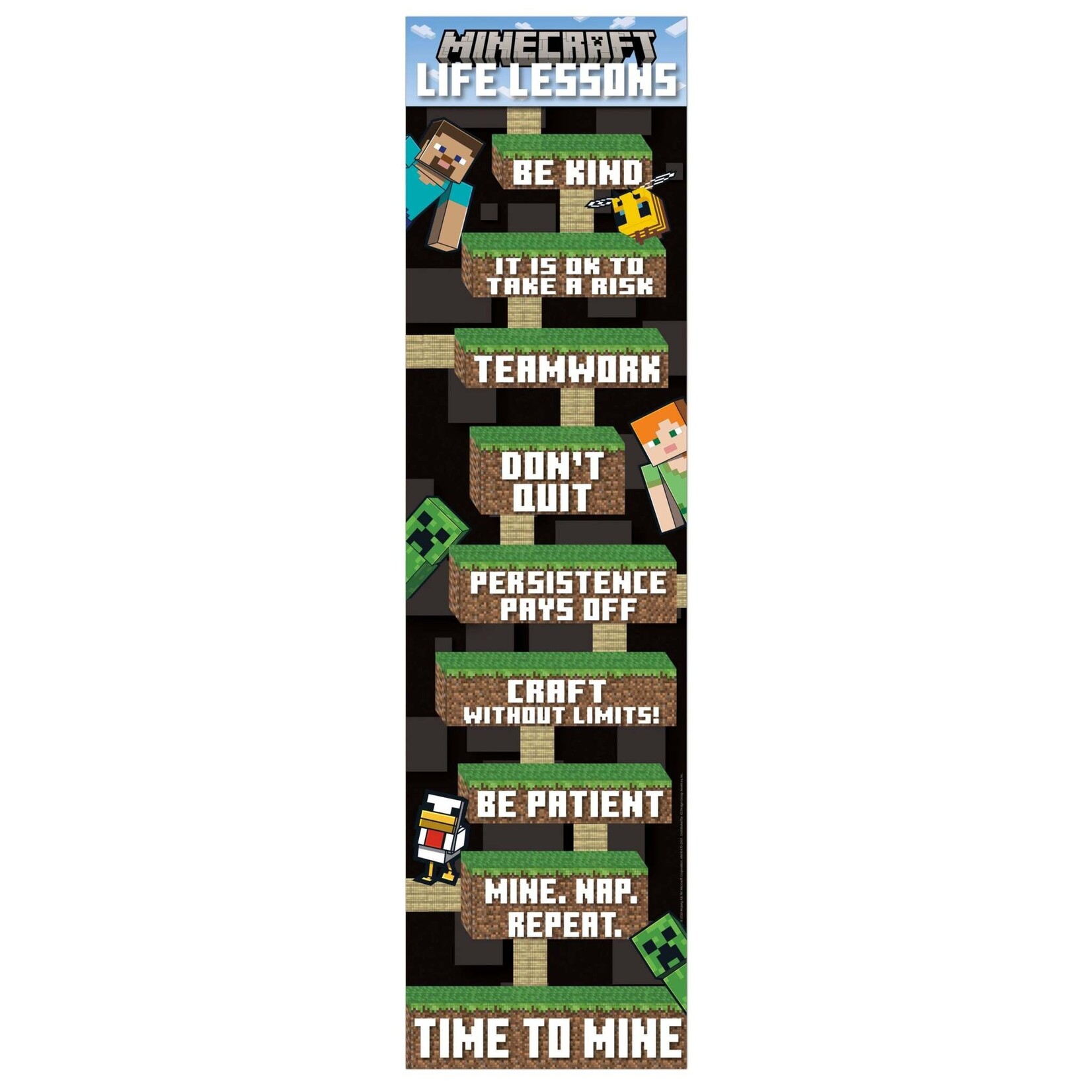 Minecraft Life Lessons Banner - Vertical