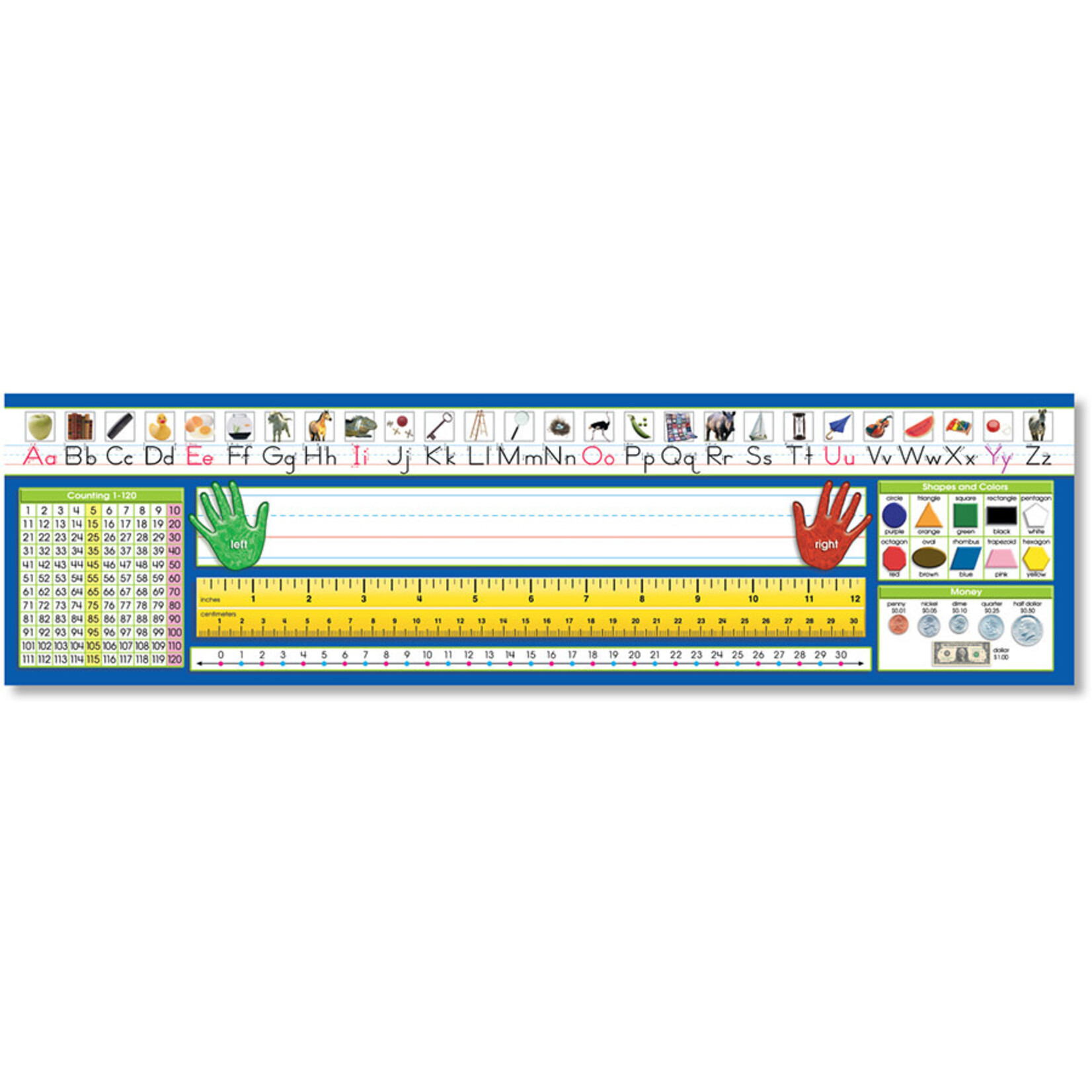 NORTH STAR TEACHER RESOURCES Primary – Traditional Manuscript Counting 1-120 Desk Plates