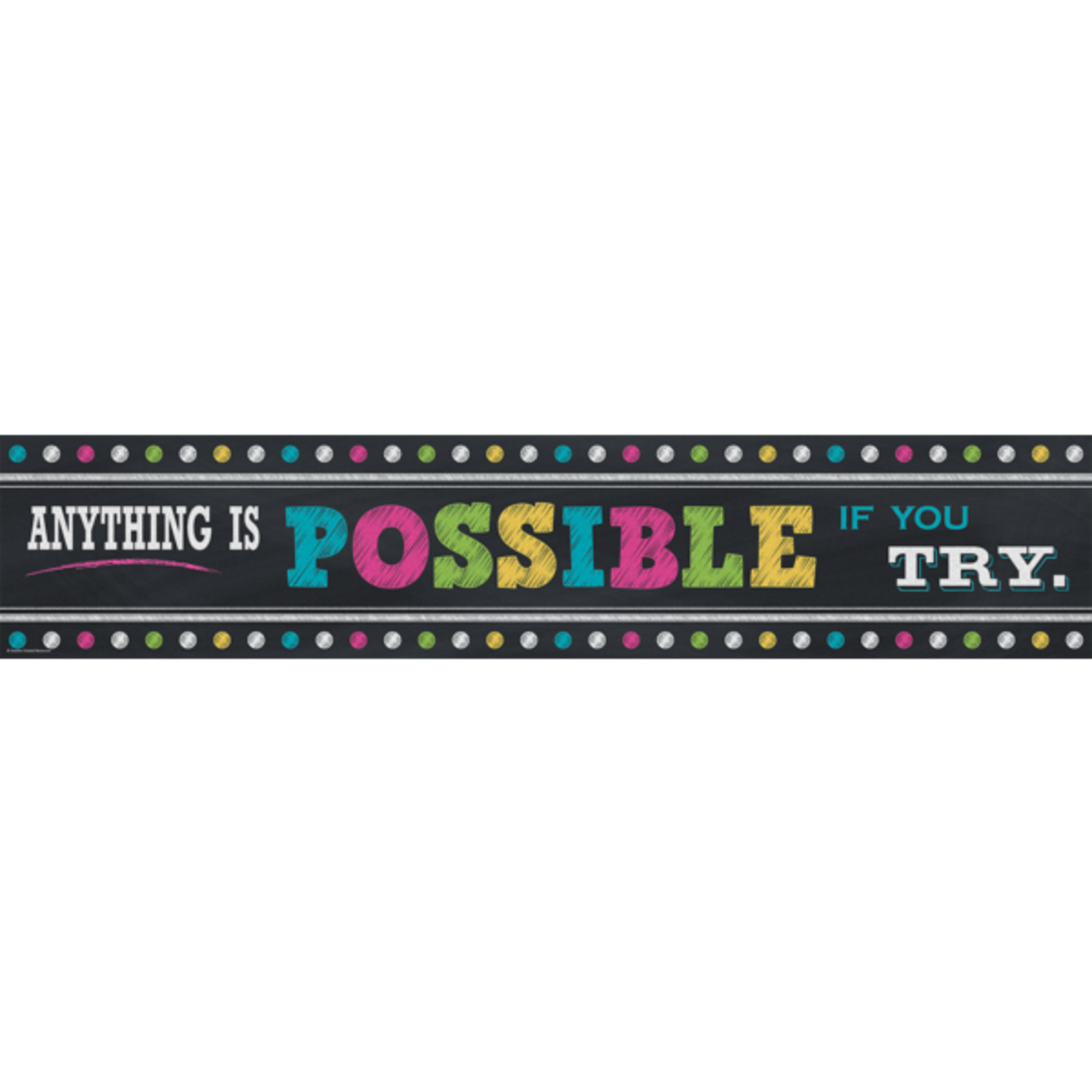 TEACHER CREATED RESOURCES Chalkboard Brights Anything is Possible Banner