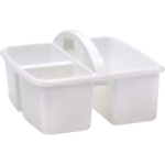 TEACHER CREATED RESOURCES White Plastic Storage Caddy