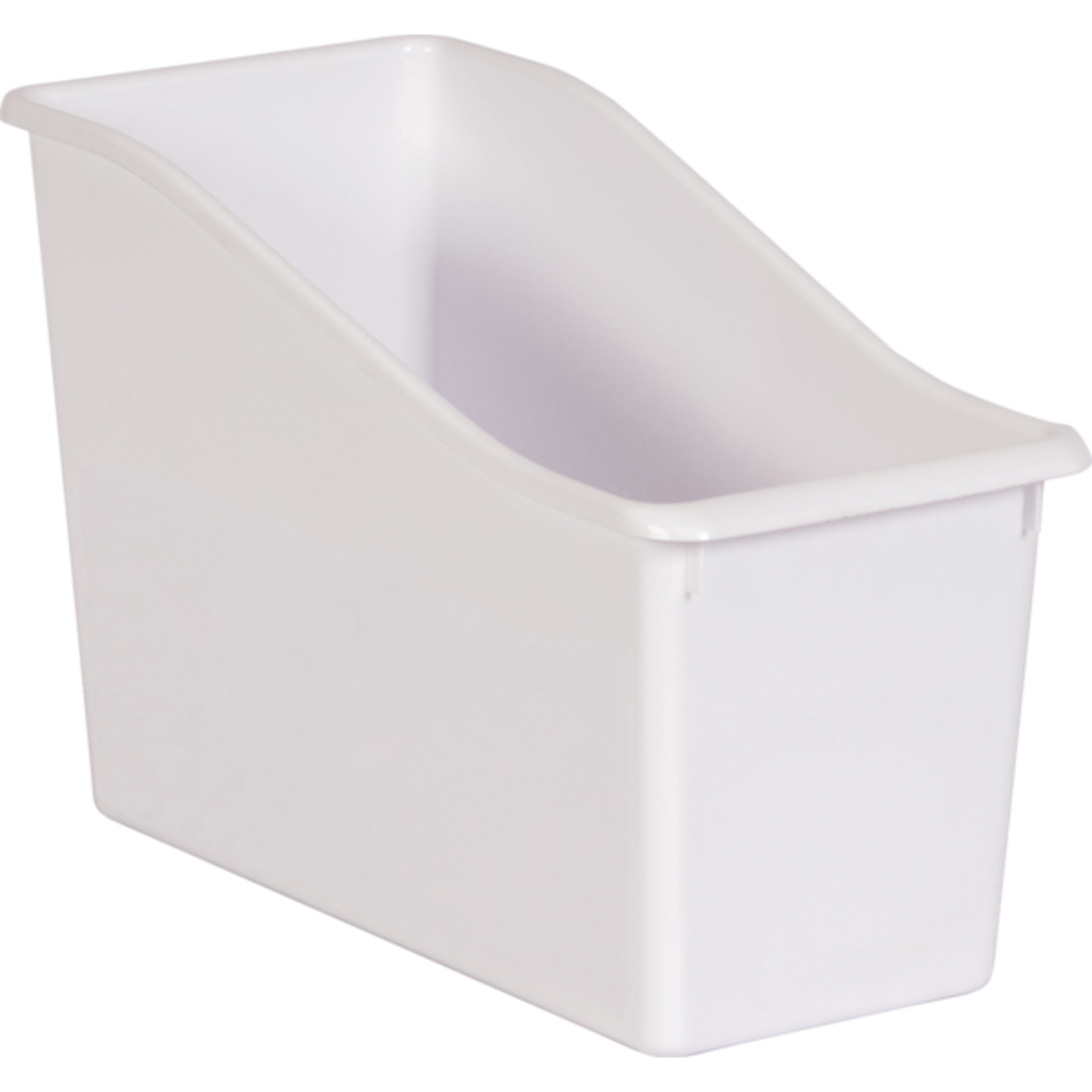 TEACHER CREATED RESOURCES White Plastic Book Bin