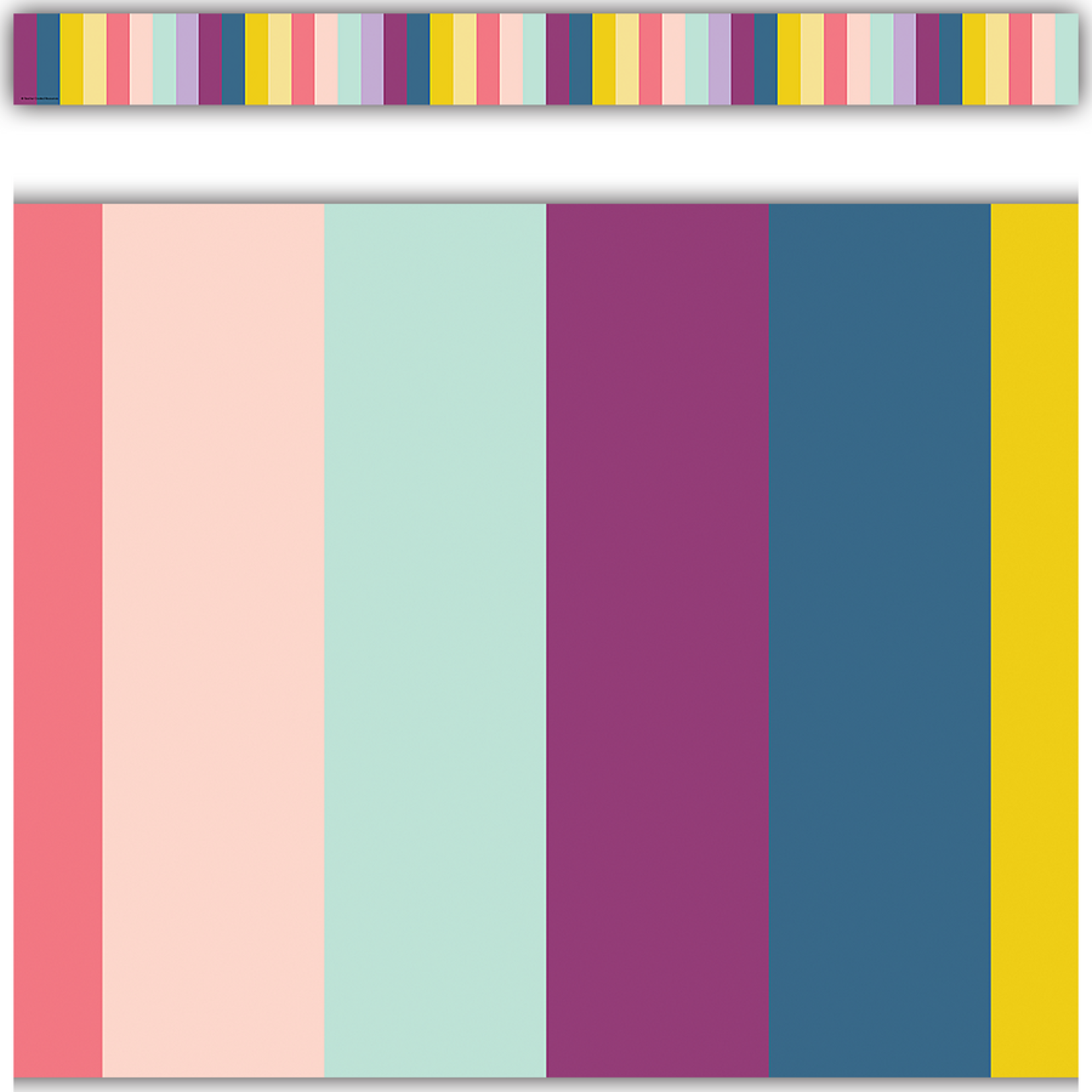 TEACHER CREATED RESOURCES Oh Happy Day Stripes Straight Border Trim