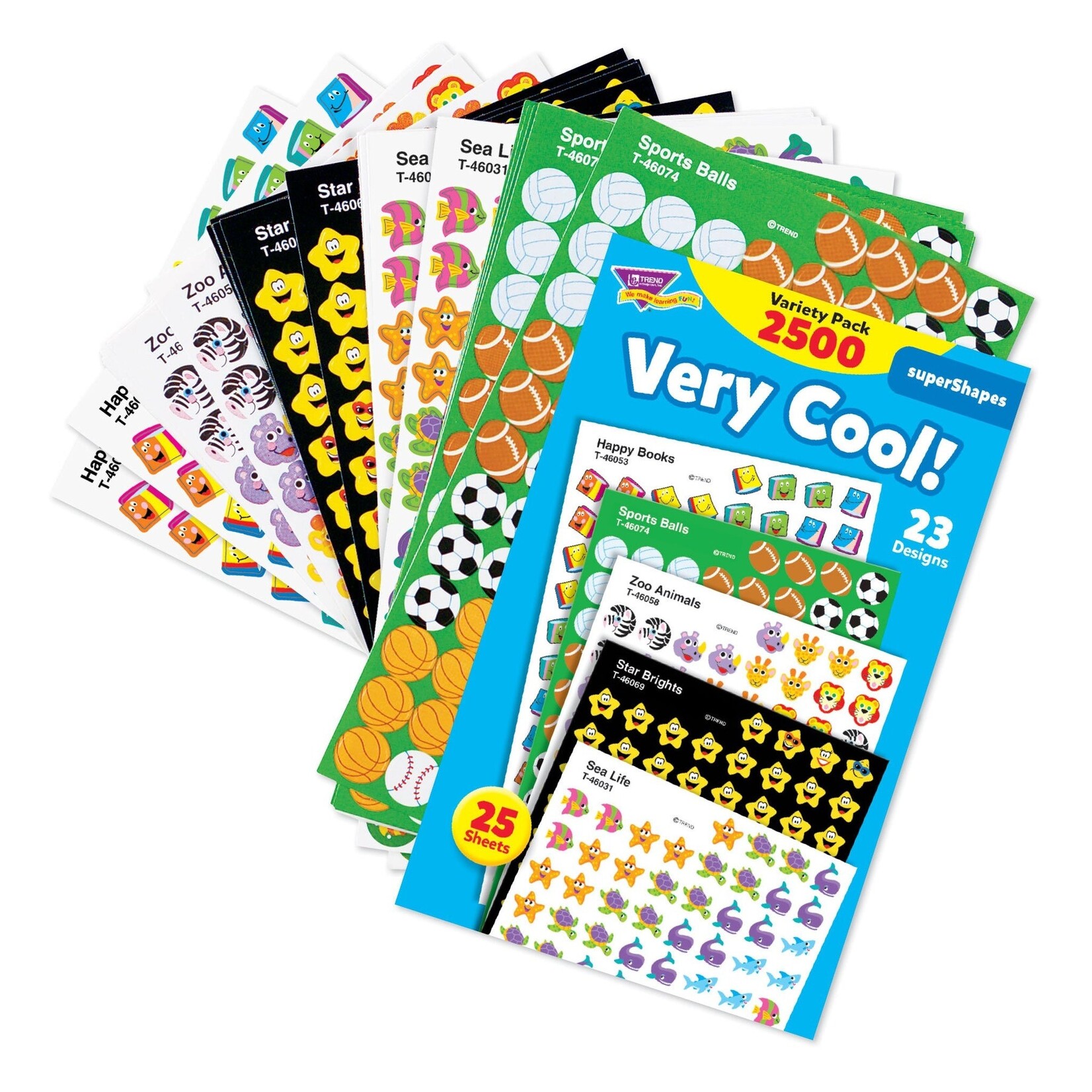 TREND ENTERPRISES INC Very Cool! superShapes Stickers Variety Pack