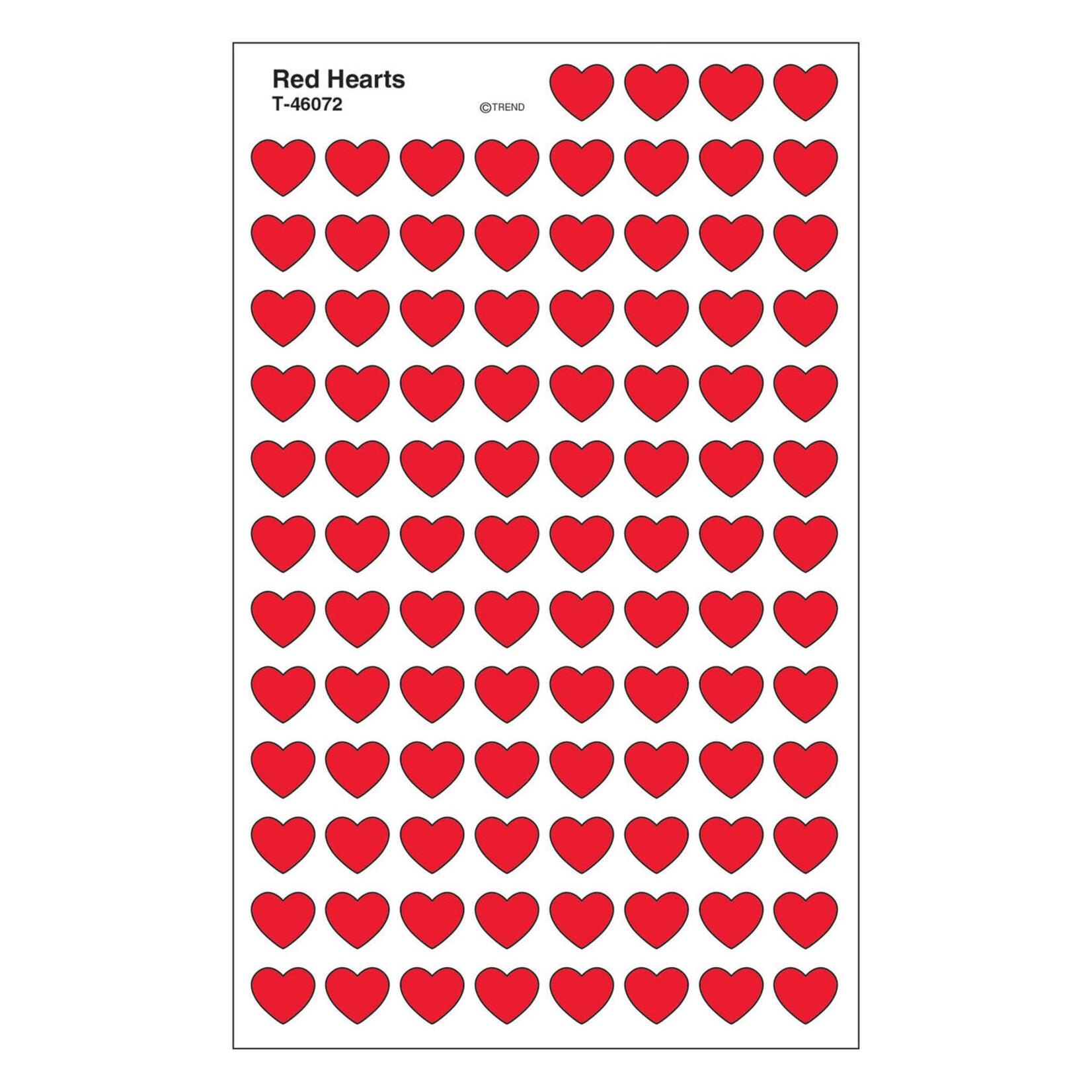 TREND ENTERPRISES INC Red Hearts superShapes Stickers