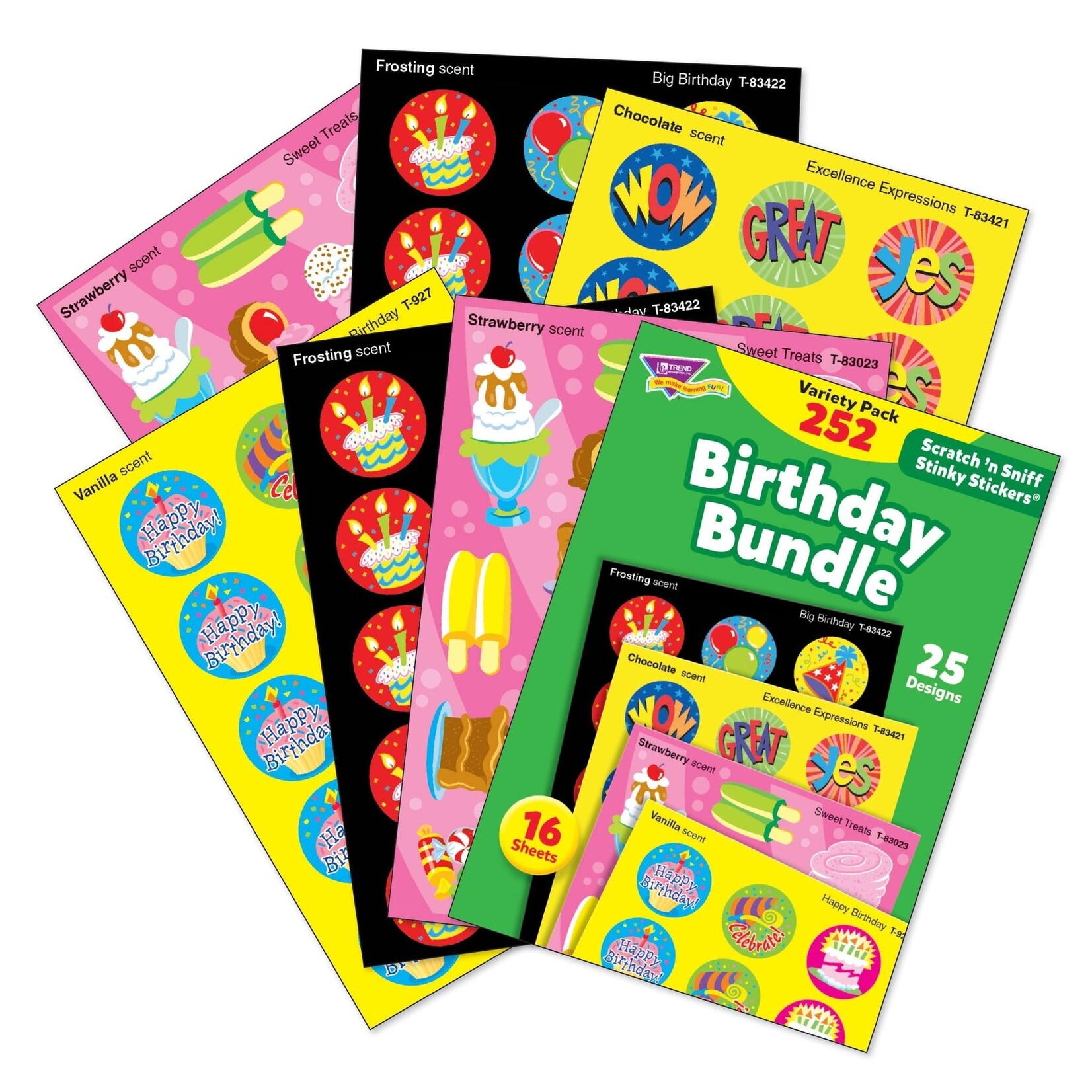 TREND ENTERPRISES INC Birthday Bundle Scratch 'n Sniff Stinky Stickers® Variety Pack
