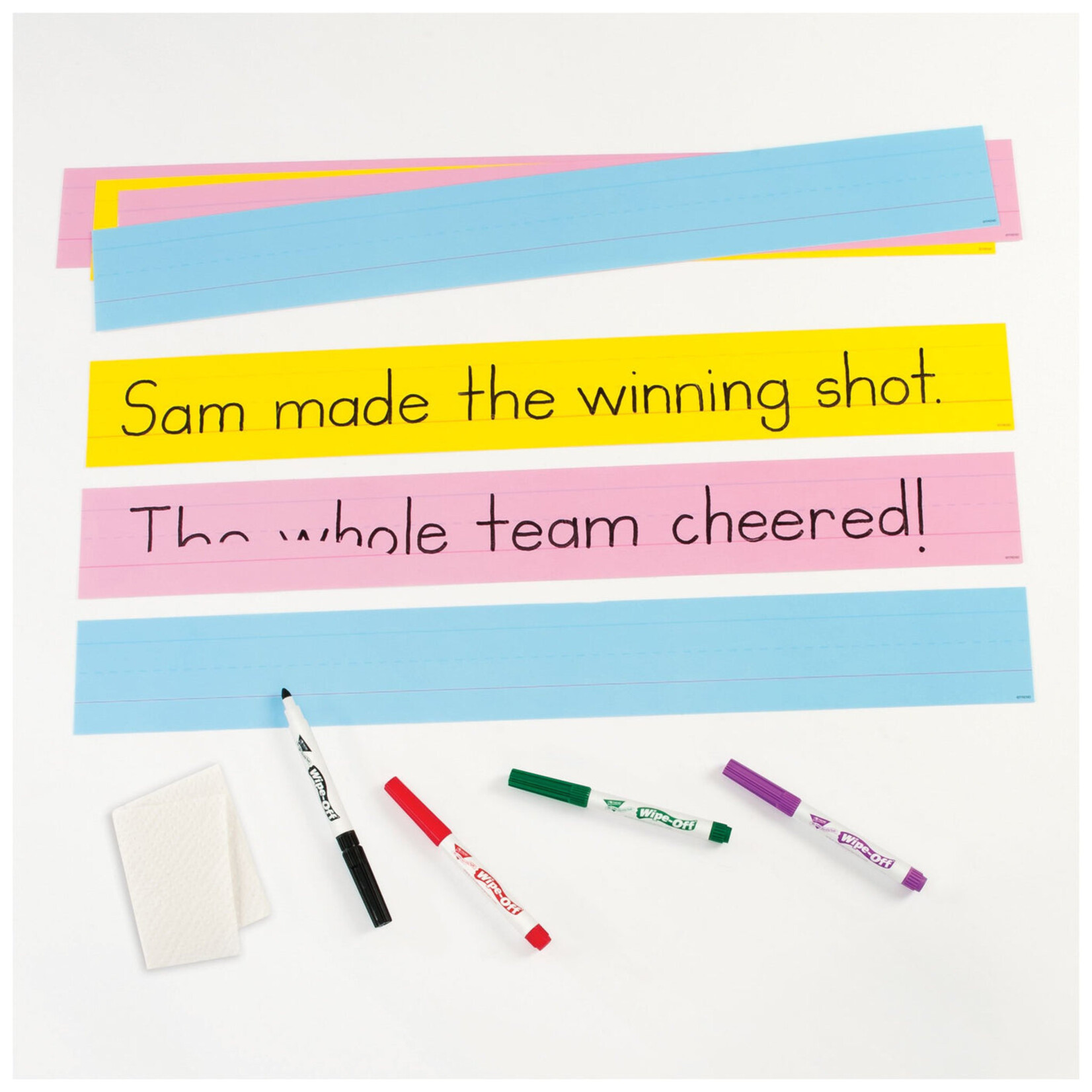 TREND ENTERPRISES INC 24-Inch Multicolor Wipe-Off® Sentence Strips