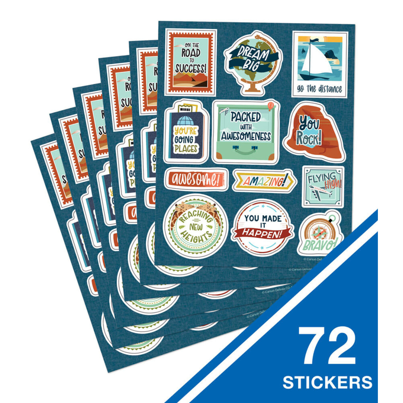 CARSON DELLOSA PUBLISHING CO Let's Explore Motivational Stickers