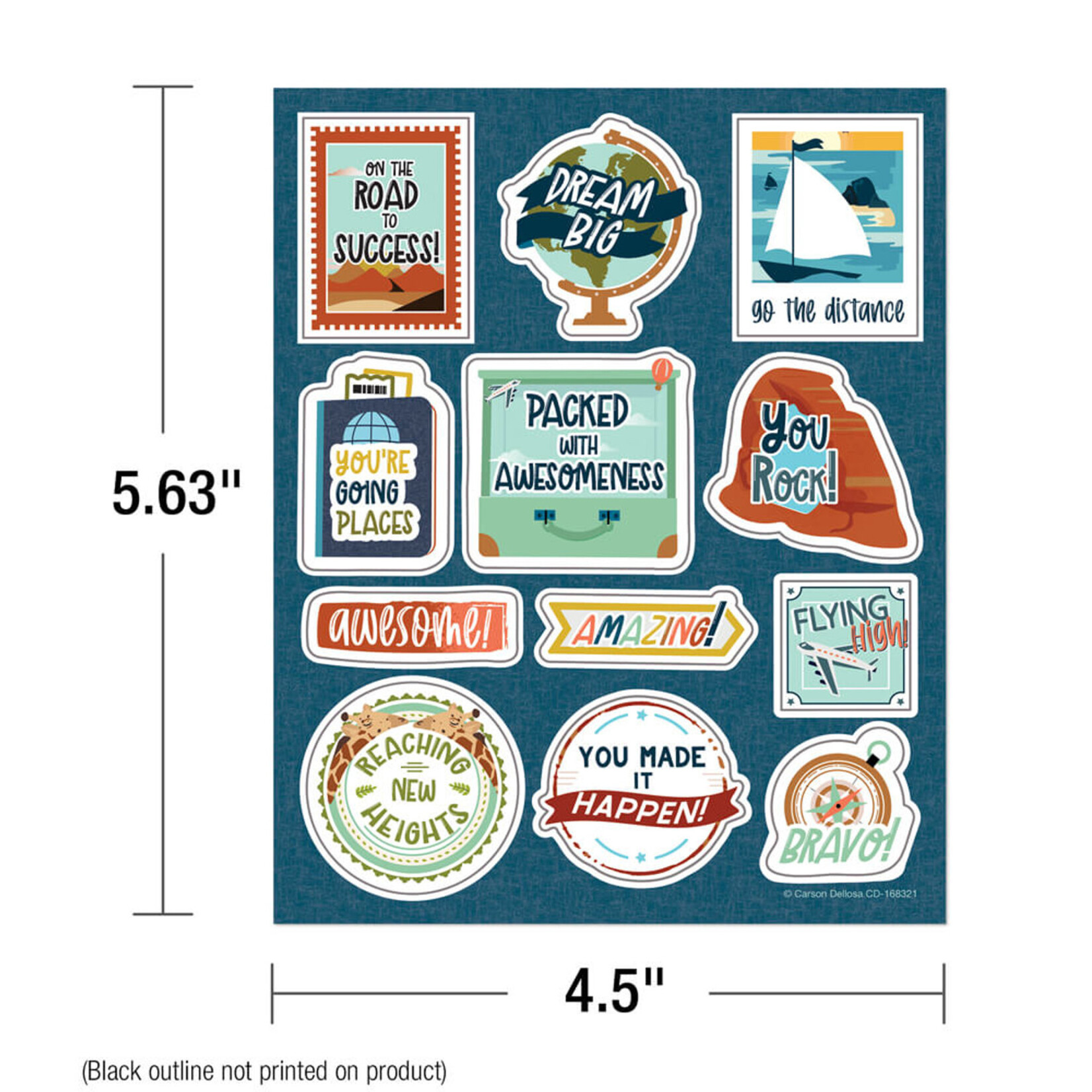 CARSON DELLOSA PUBLISHING CO Let's Explore Motivational Stickers