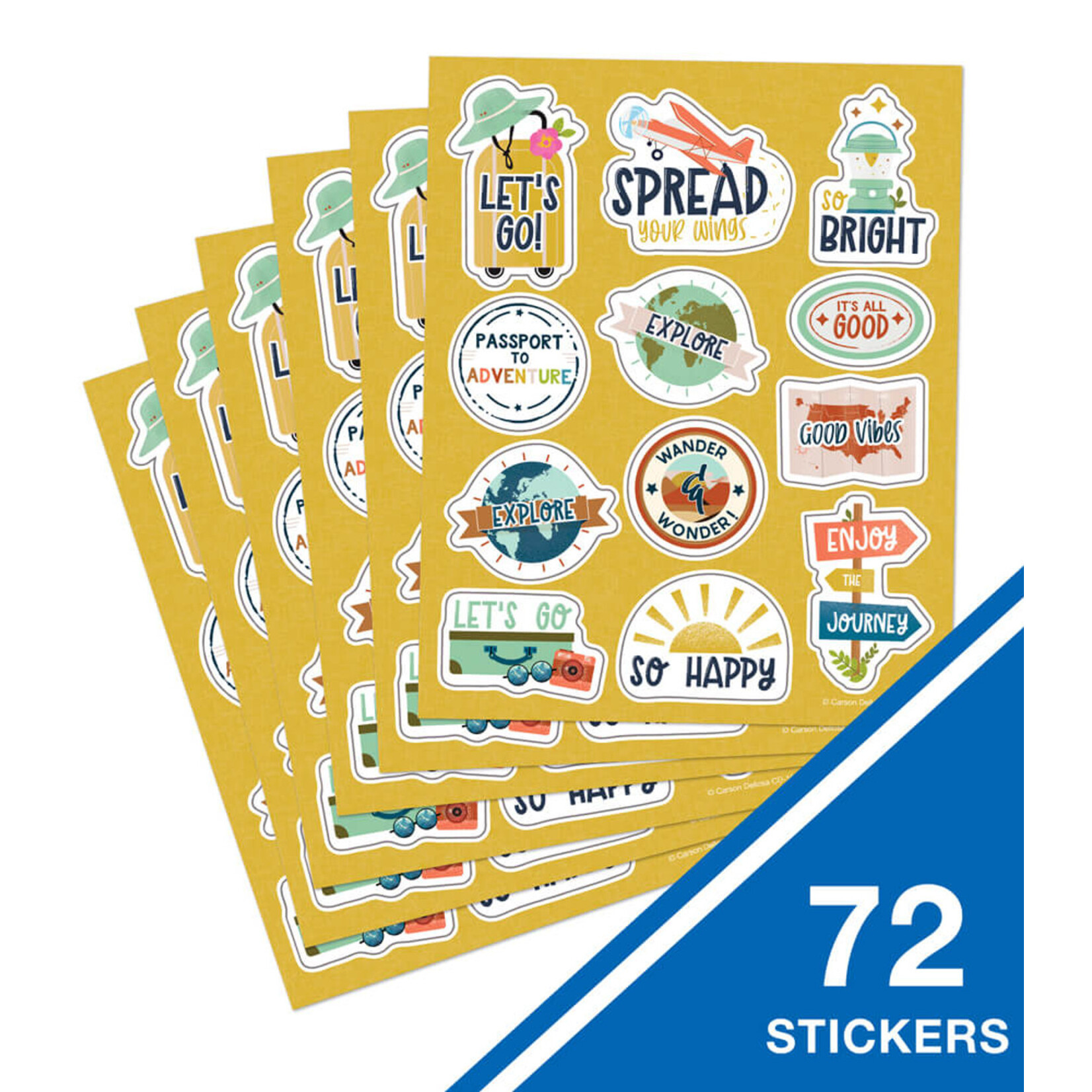 CARSON DELLOSA PUBLISHING CO Let's Explore Think Positive Motivational Stickers