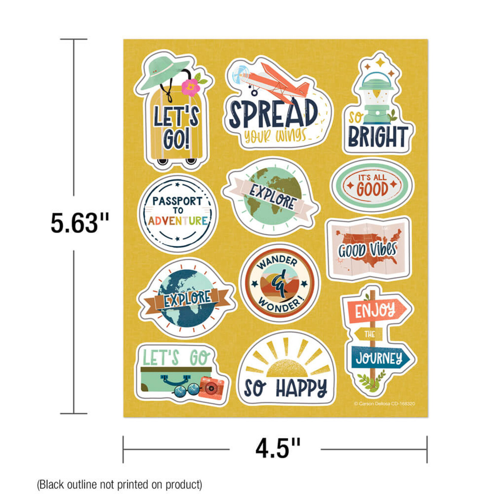 CARSON DELLOSA PUBLISHING CO Let's Explore Think Positive Motivational Stickers
