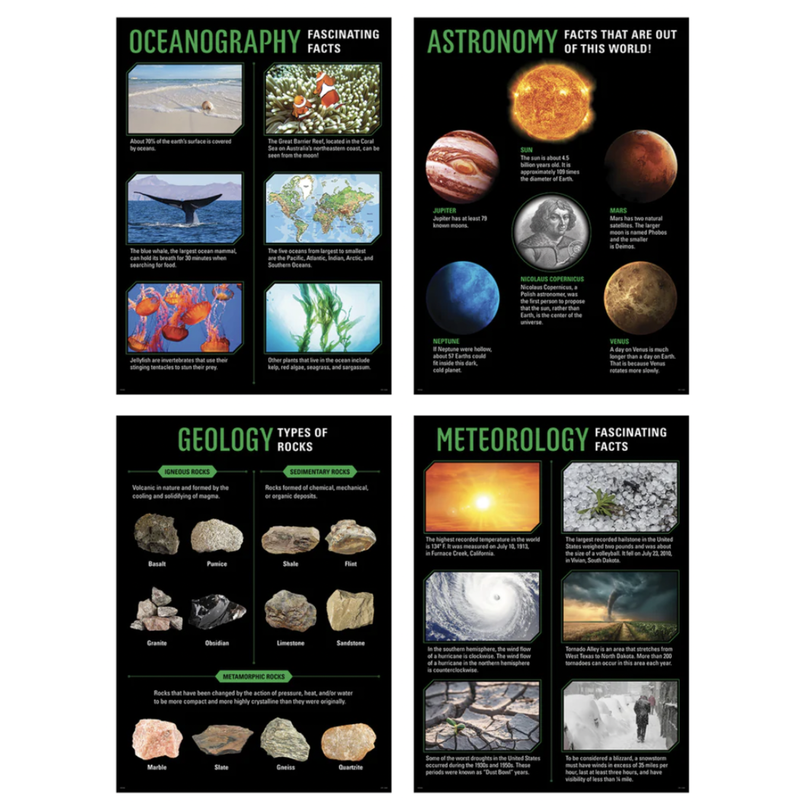 CREATIVE TEACHING PRESS Earth Science 4-Poster Set