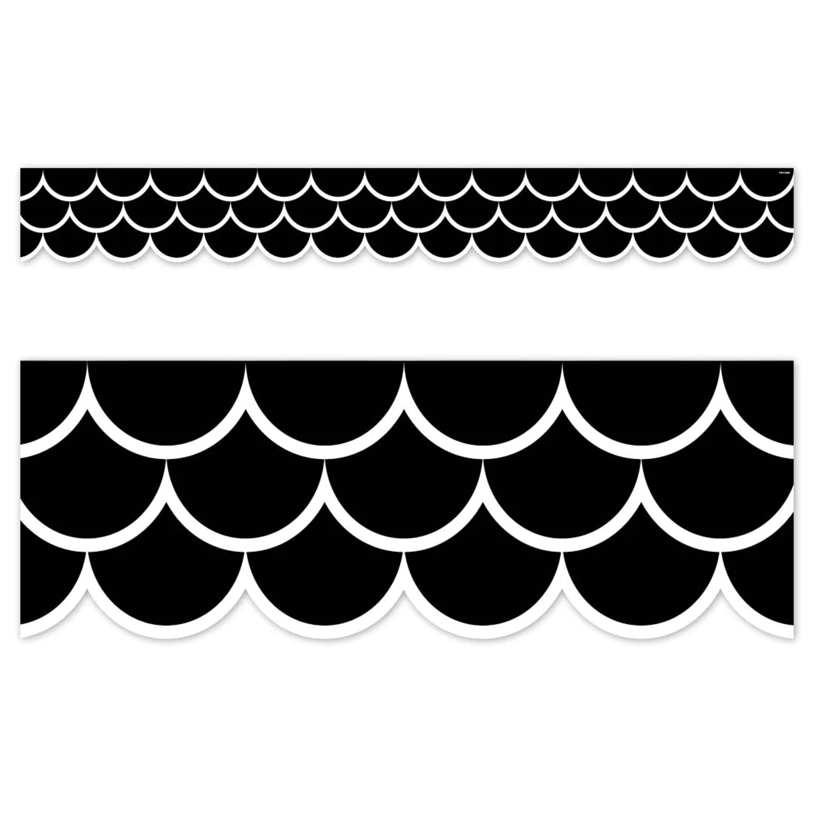 CREATIVE TEACHING PRESS Black Scallops EZ Borders