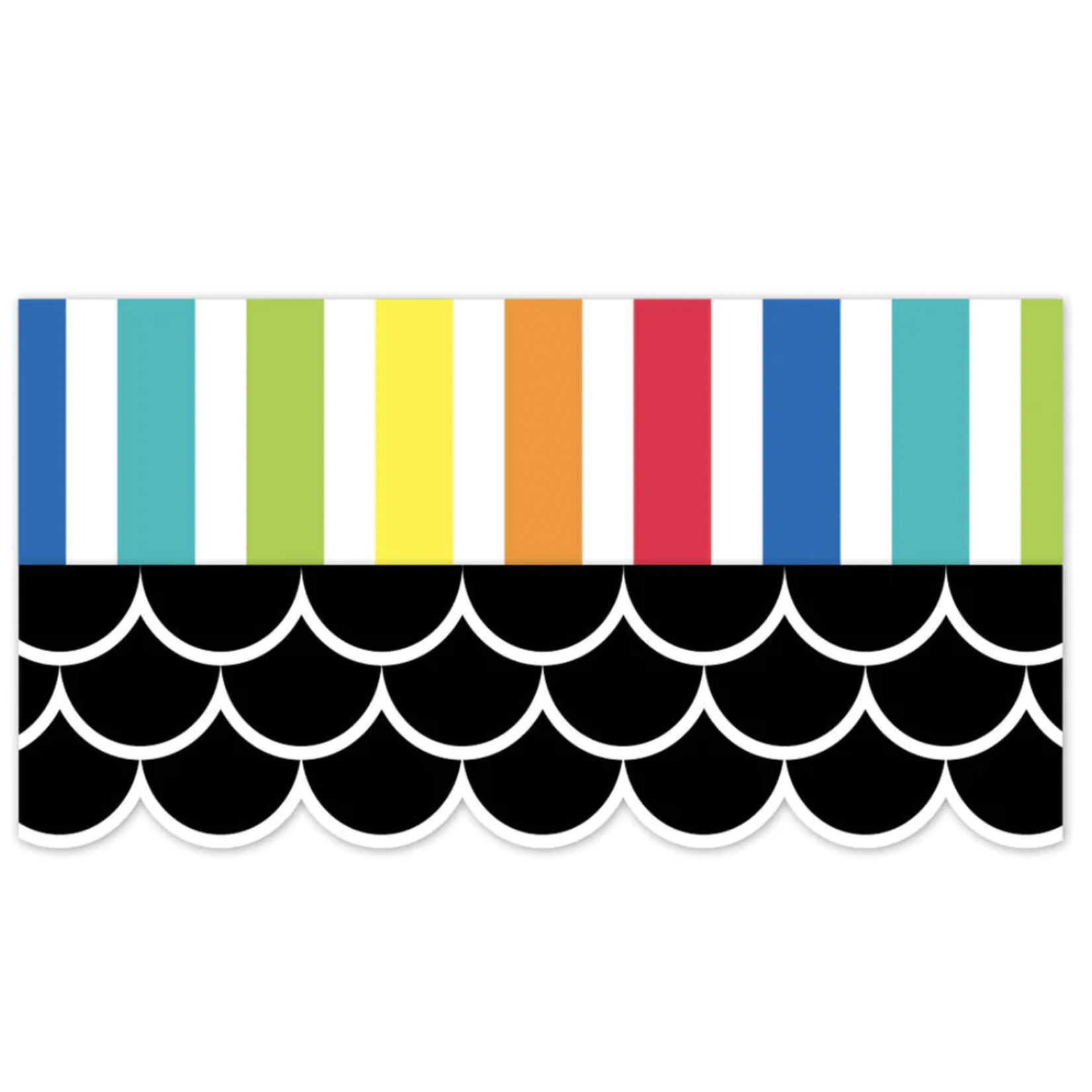 CREATIVE TEACHING PRESS Black Scallops EZ Borders