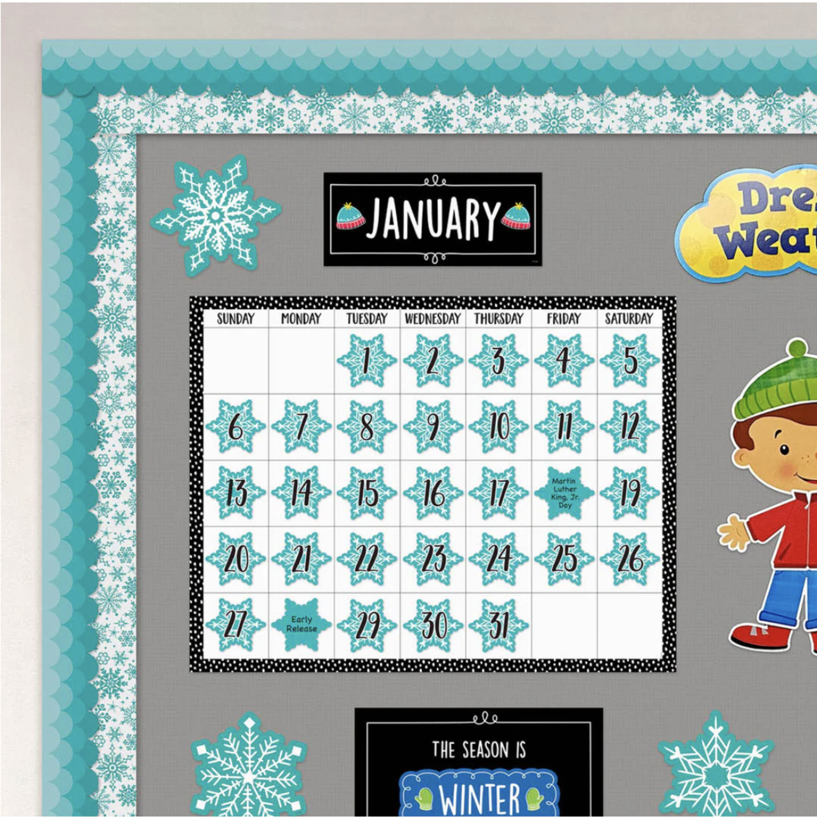 CREATIVE TEACHING PRESS Messy Dots on Black Calendar Chart