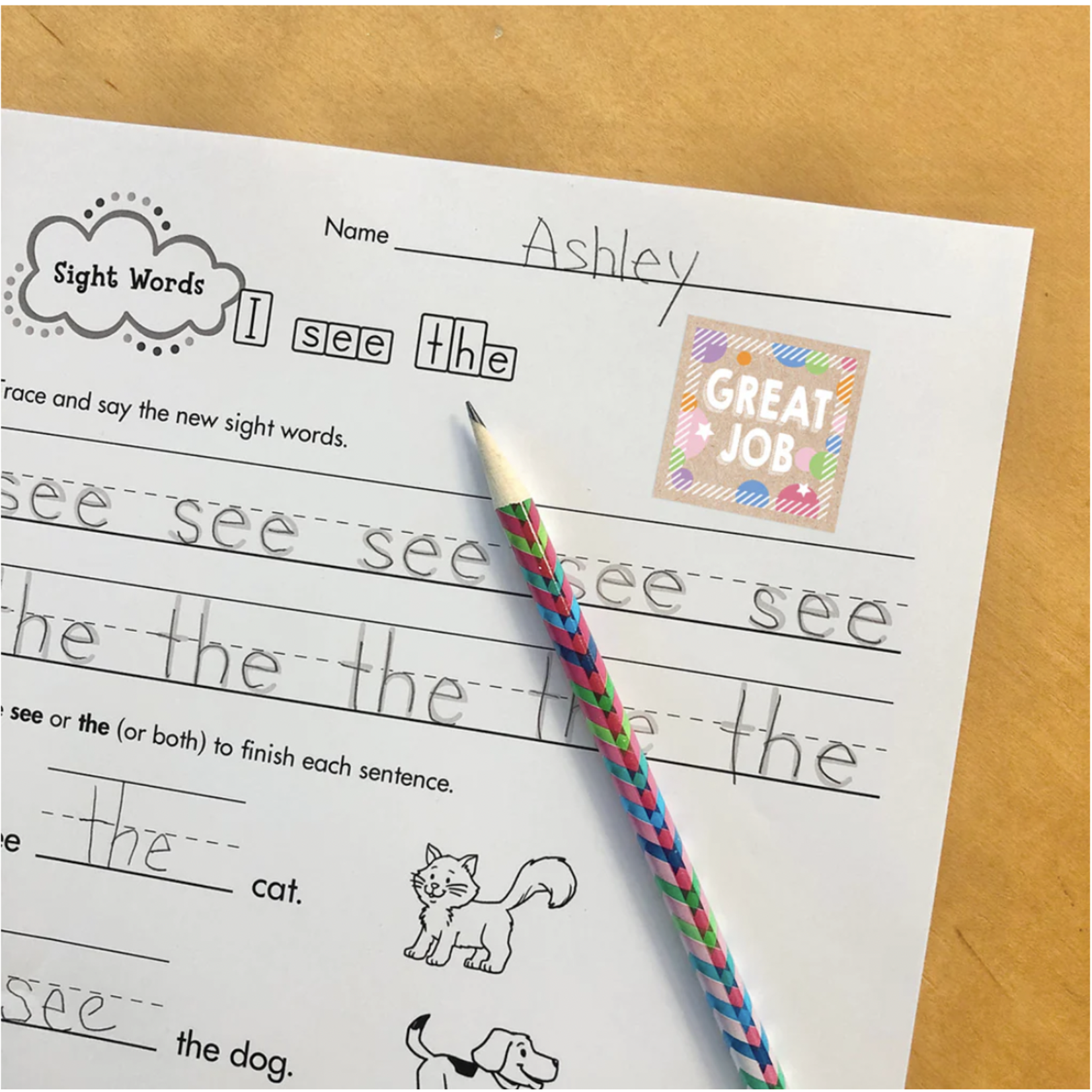 CREATIVE TEACHING PRESS Krafty Pop Colorful Kraft Reward Stickers