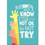 CREATIVE TEACHING PRESS It's OK to Not Know... Poster