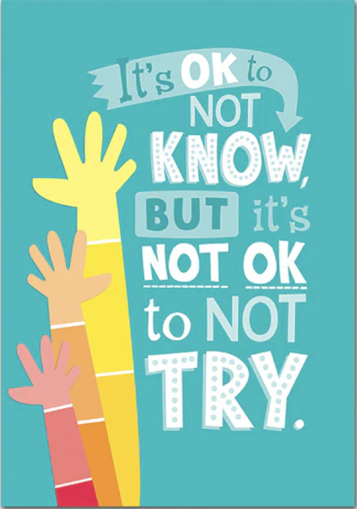 It's OK to Not Know... Poster - Educational Outfitters