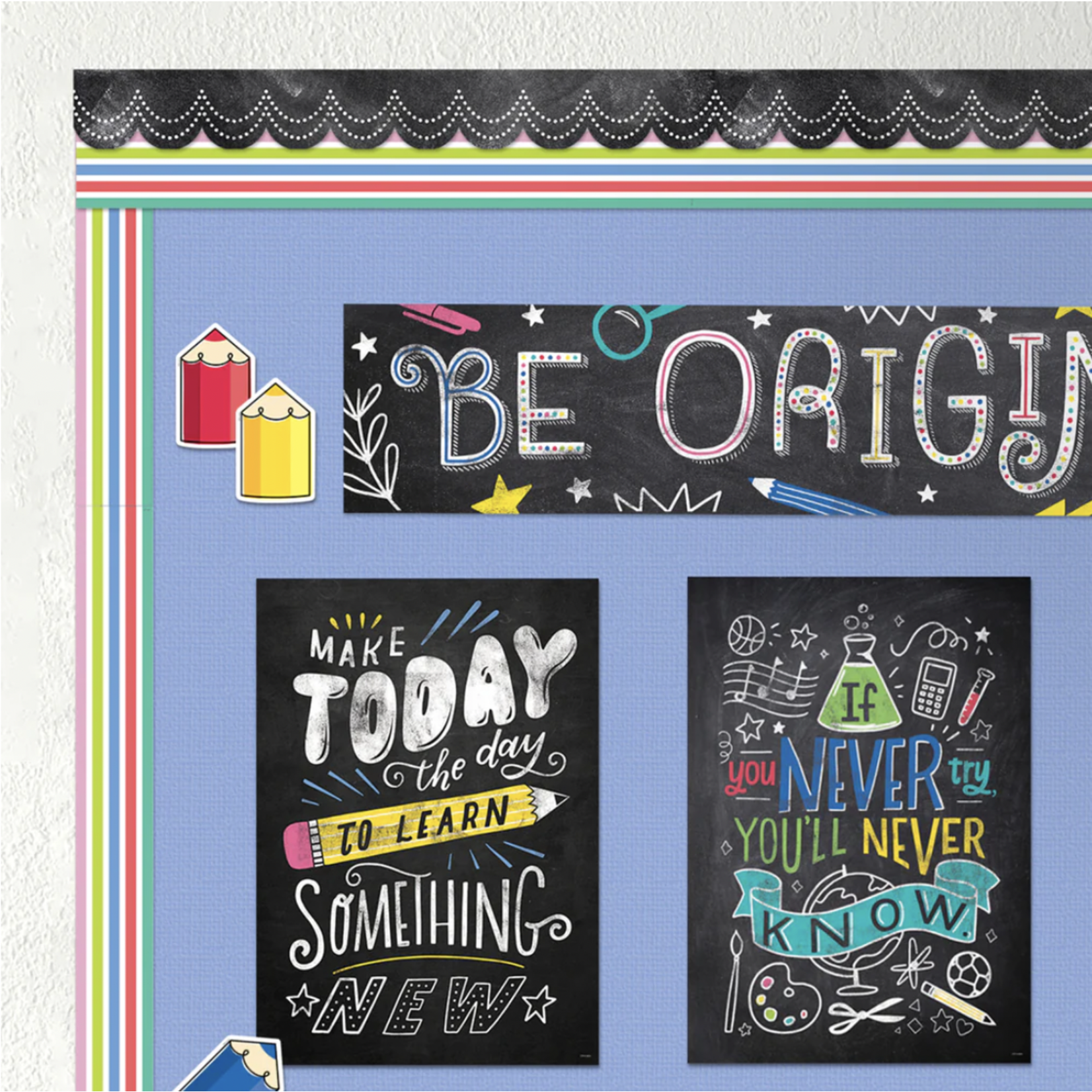CREATIVE TEACHING PRESS Chalk It Up! Dotted Scallops EZ Border