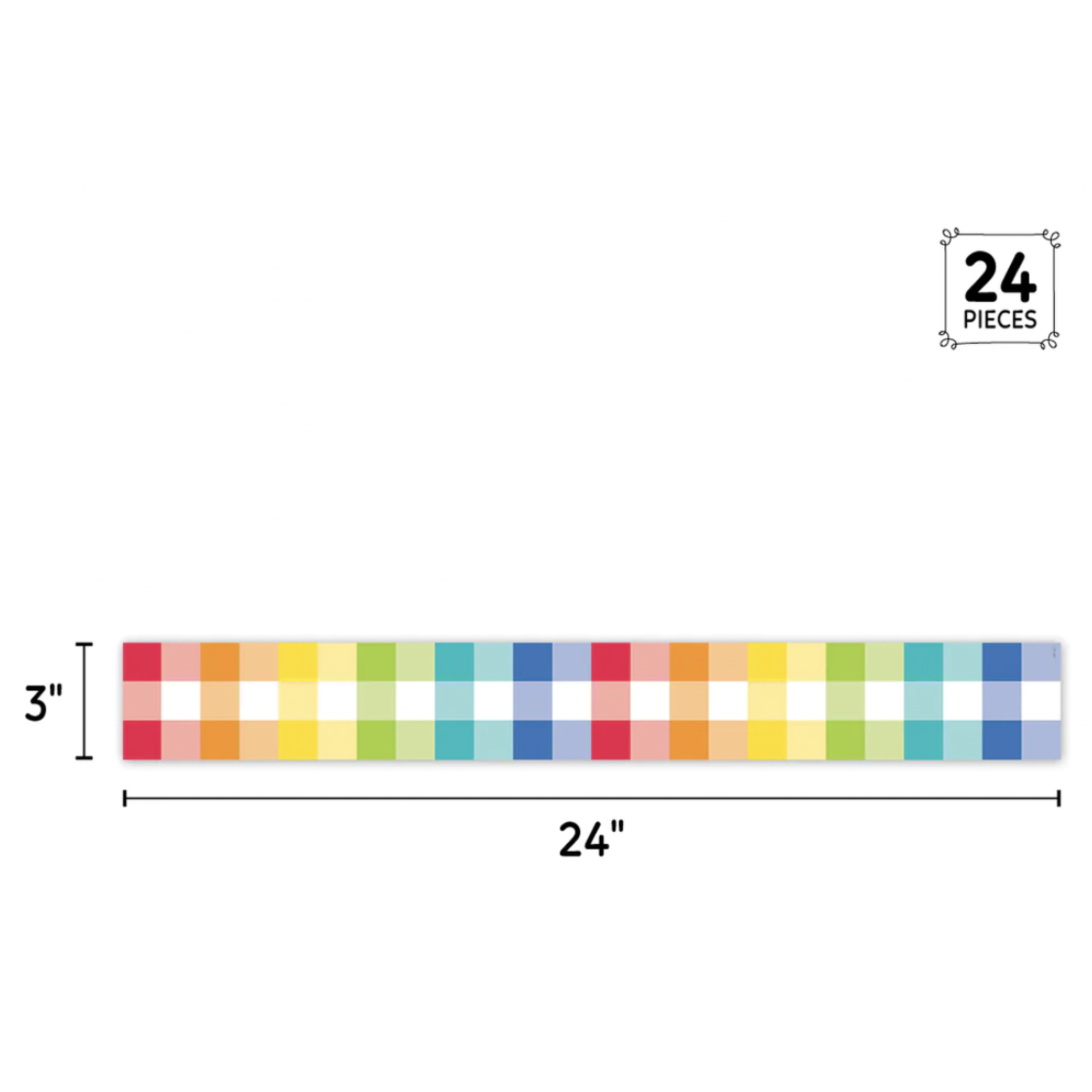 CREATIVE TEACHING PRESS Core Decor Rainbow Buffalo Check EZ Border