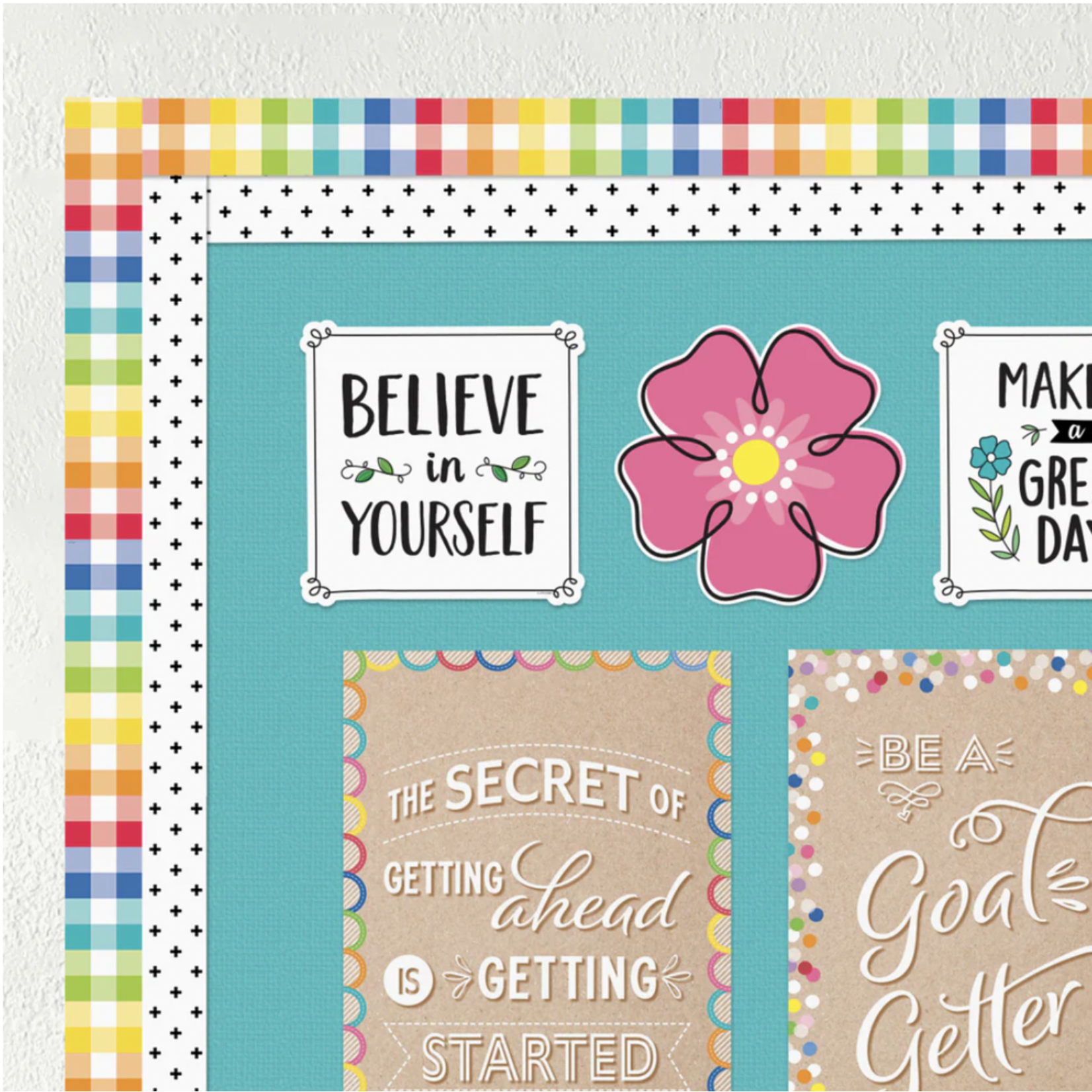 CREATIVE TEACHING PRESS Core Decor Rainbow Buffalo Check EZ Border