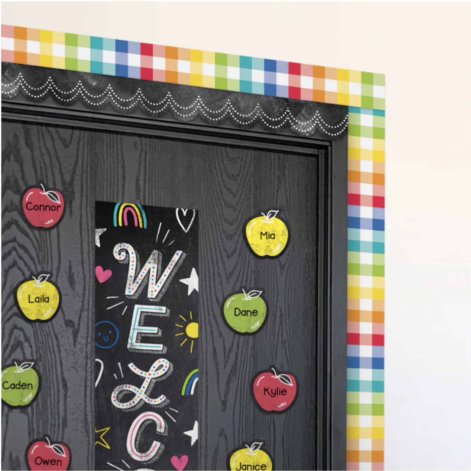 CREATIVE TEACHING PRESS Core Decor Rainbow Buffalo Check EZ Border