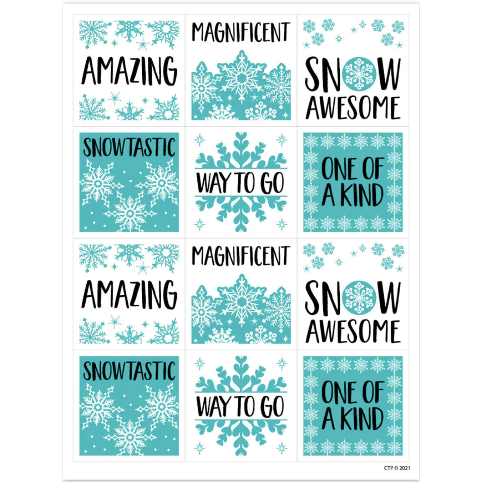 CREATIVE TEACHING PRESS Snowflakes Rewards Stickers