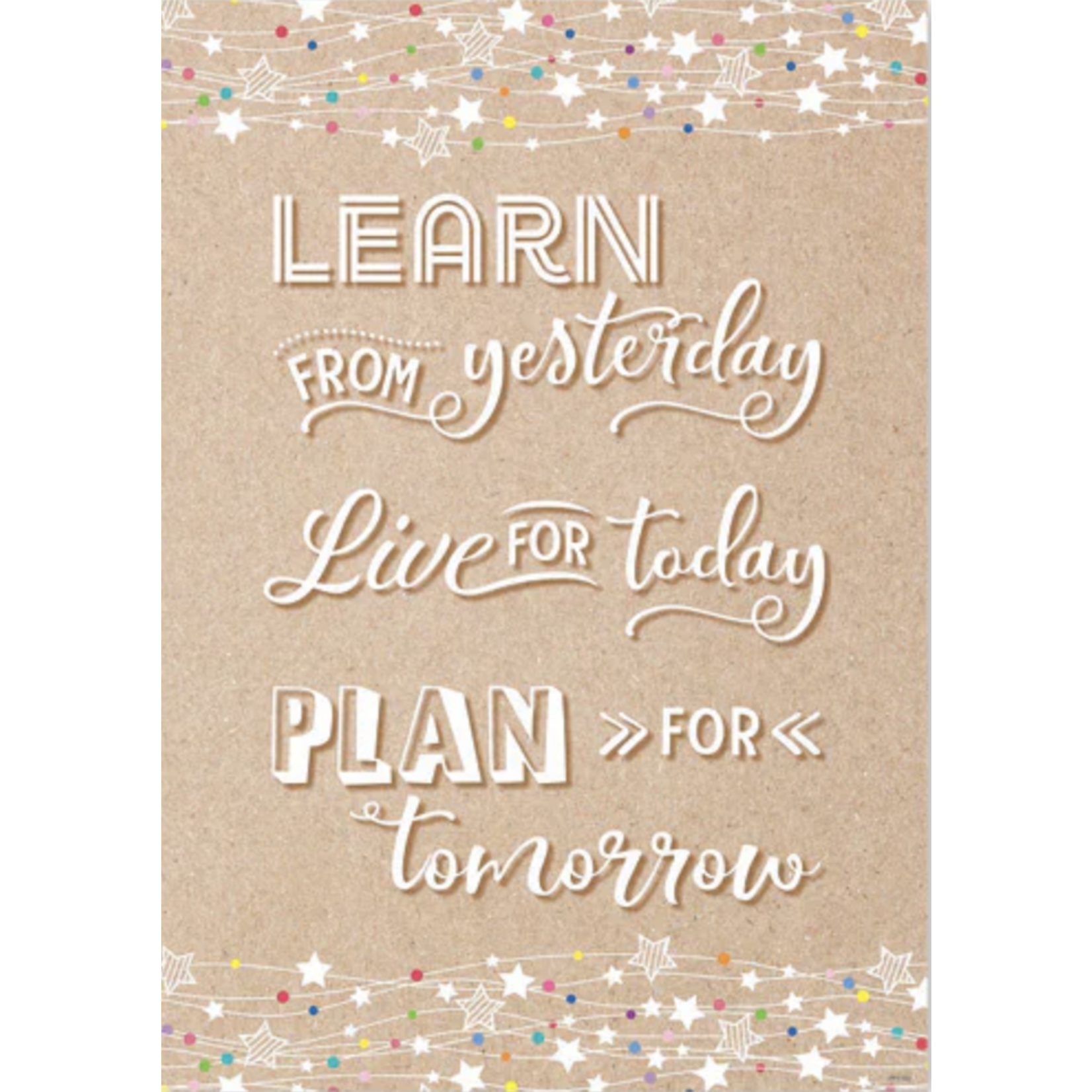 CREATIVE TEACHING PRESS Learn. Live. Plan. - Krafty Pop Poster