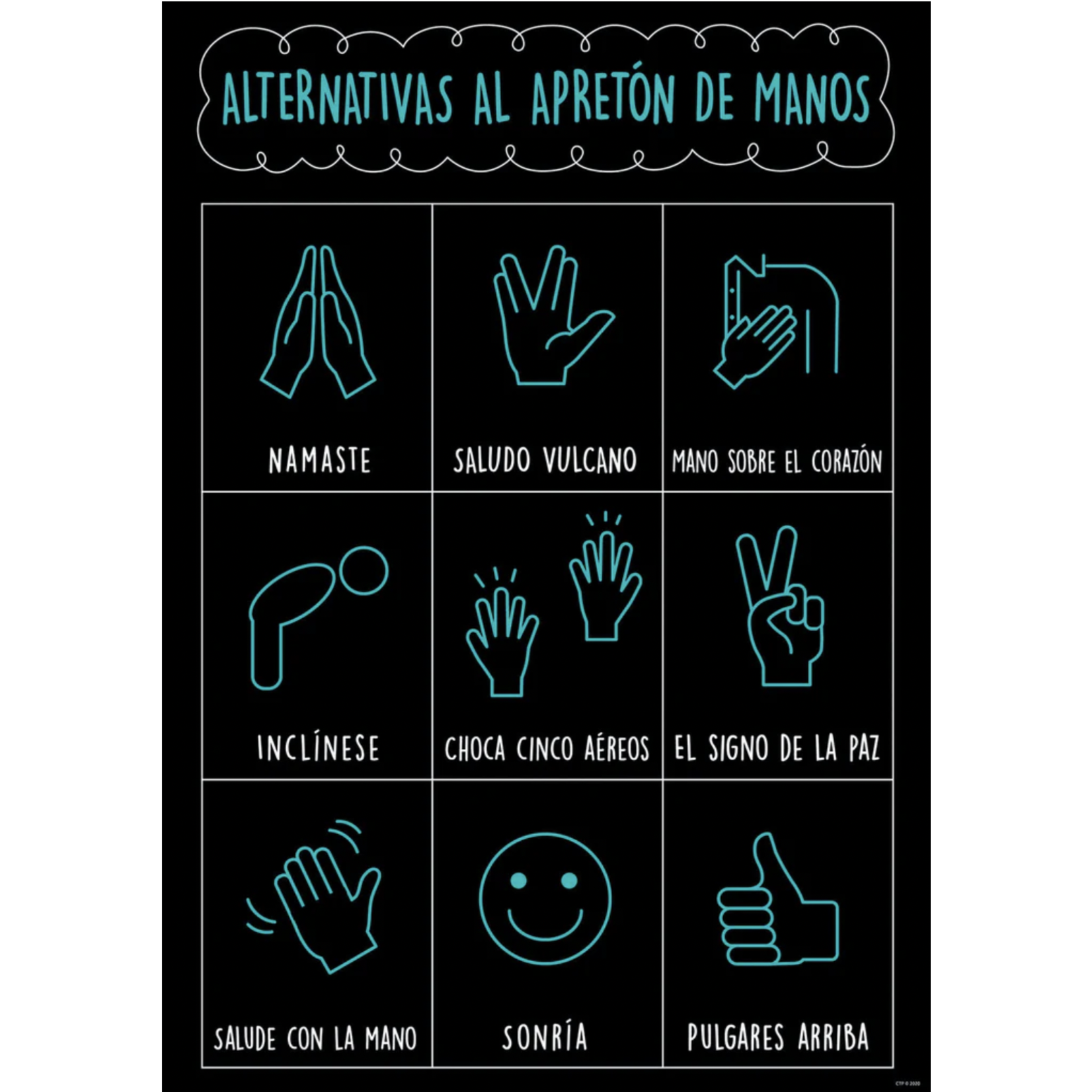 CREATIVE TEACHING PRESS Alternativas al apretón de manos (Alternatives to handshakes)