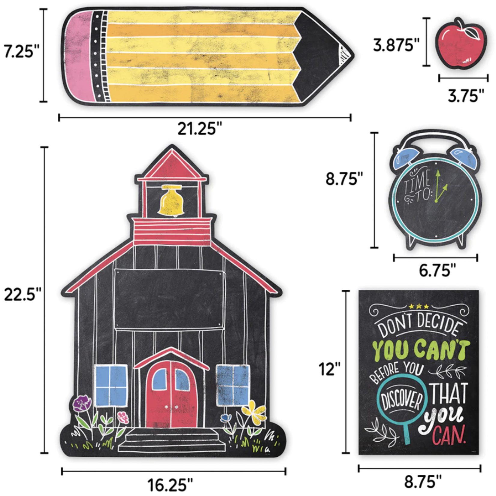 CREATIVE TEACHING PRESS Chalk It Up! School Time Fun Bulletin Board
