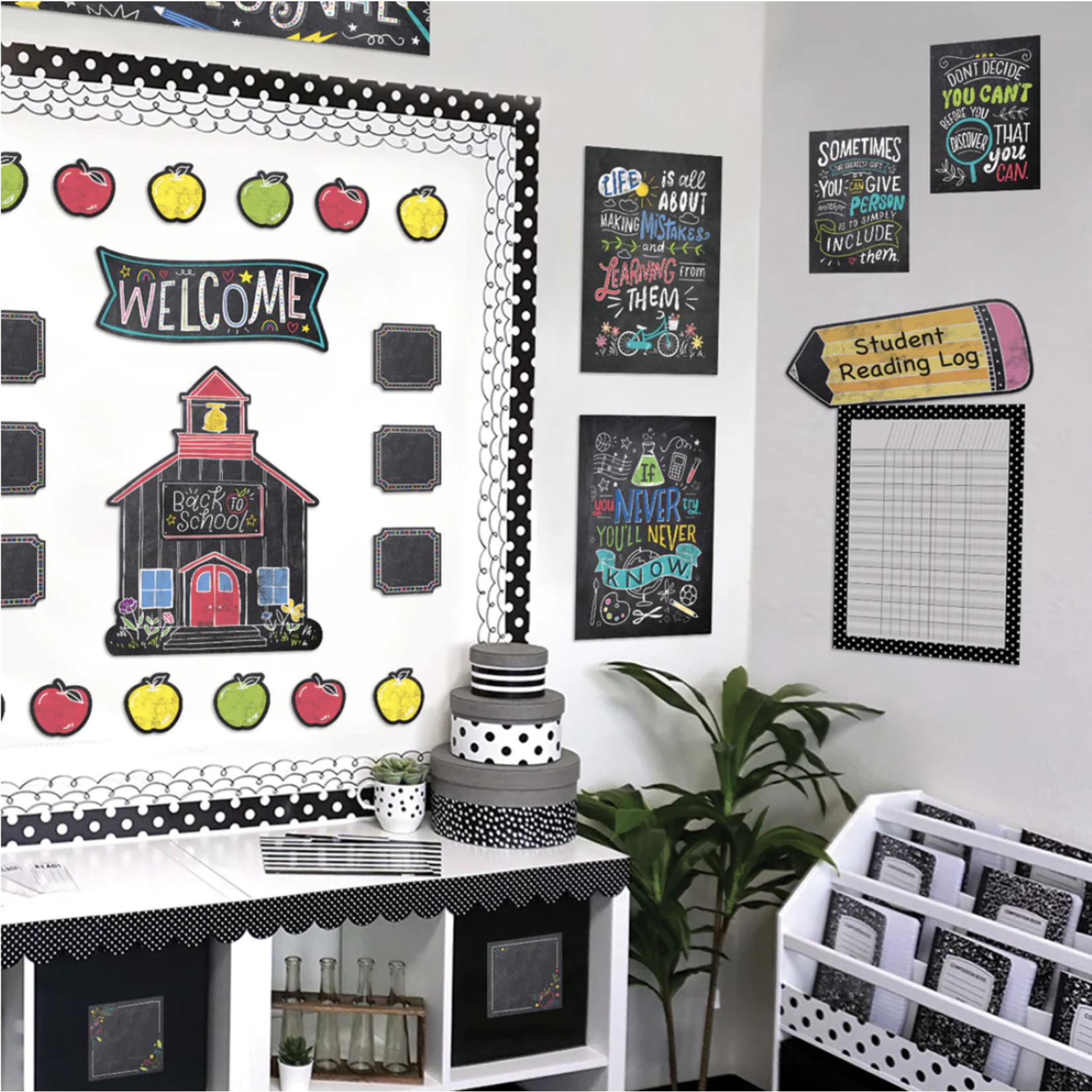 CREATIVE TEACHING PRESS Chalk It Up! School Time Fun Bulletin Board