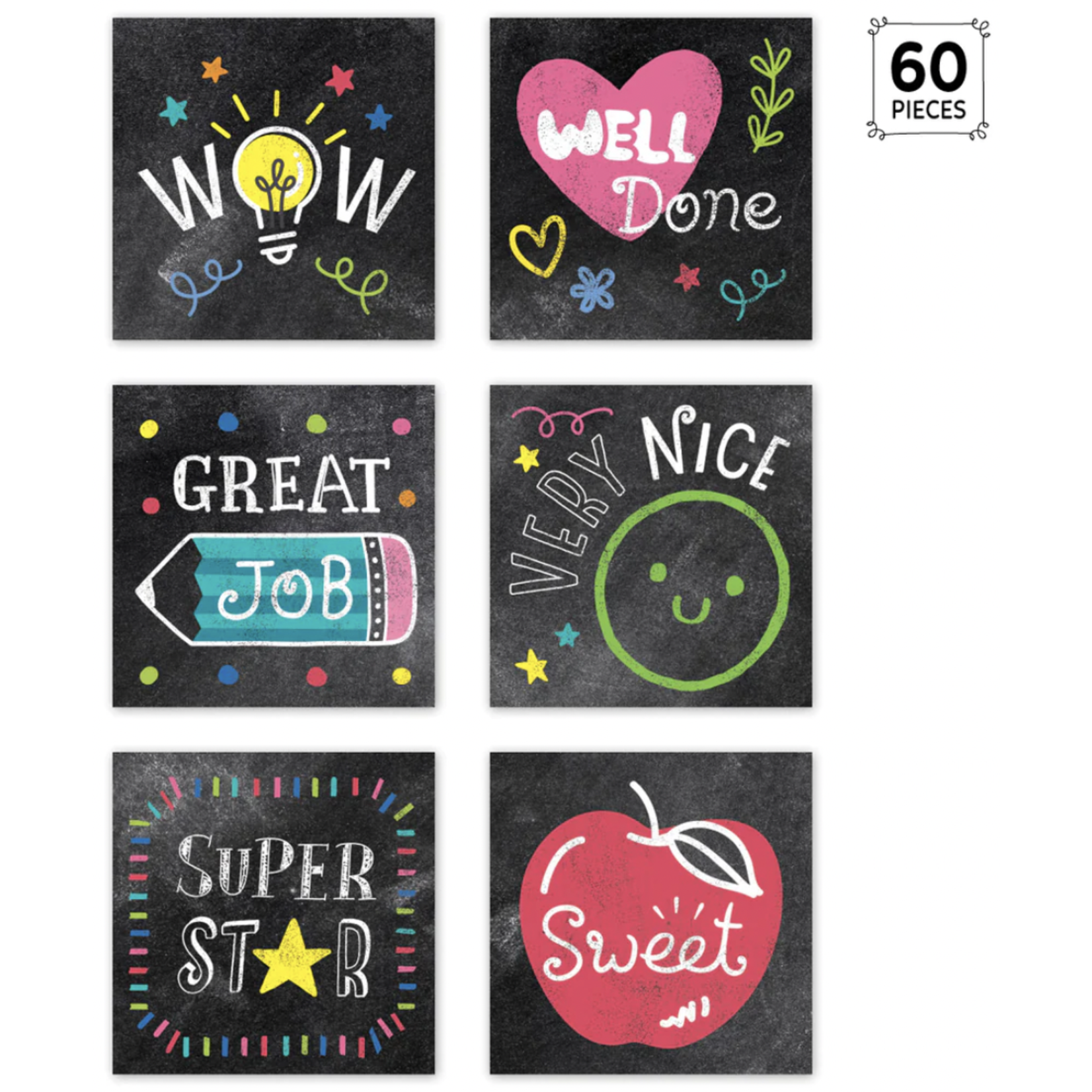CREATIVE TEACHING PRESS Chalk It Up! Colorful Chalk Reward Stickers