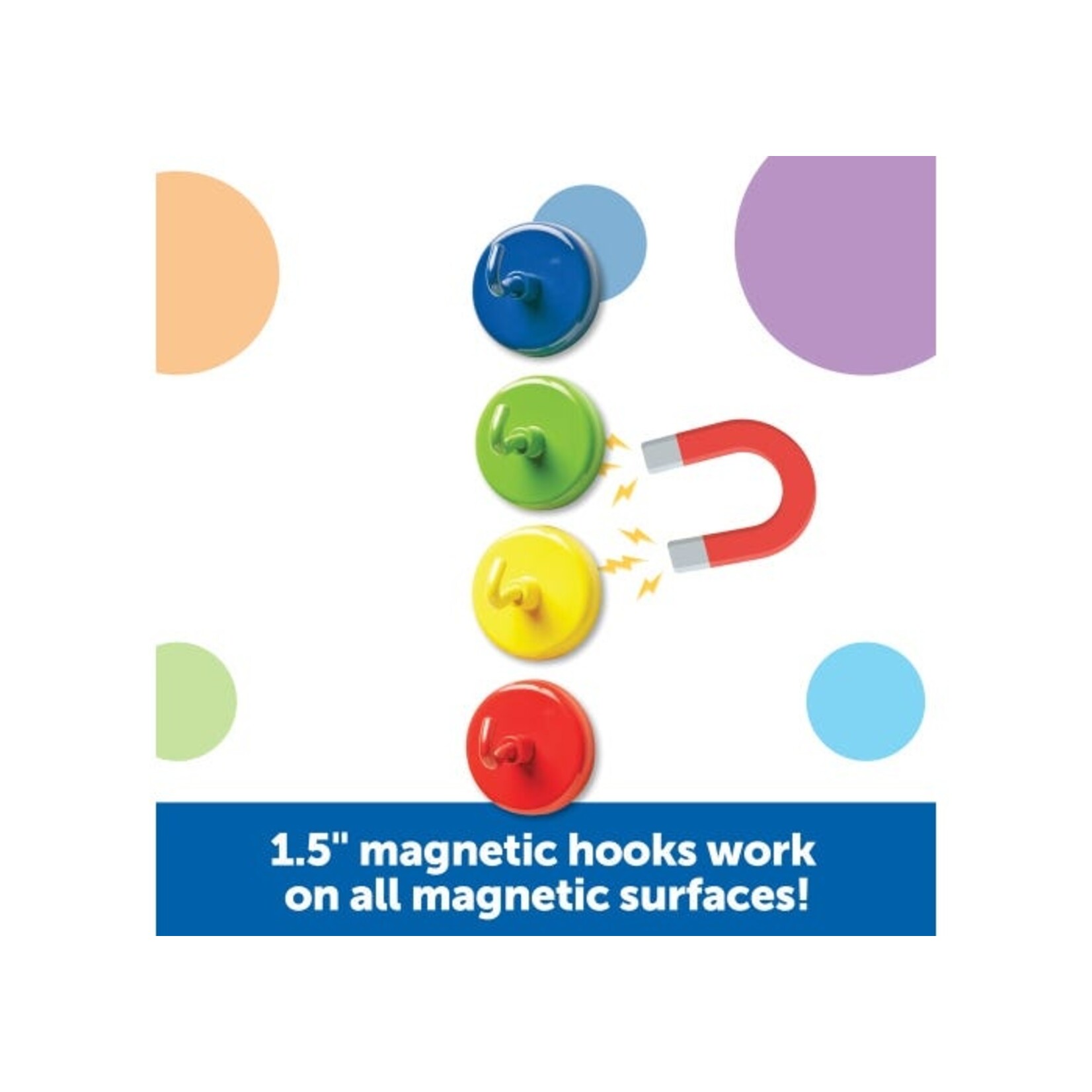 LEARNING RESOURCES INC Super Strong Magnetic Hooks, Set of 4