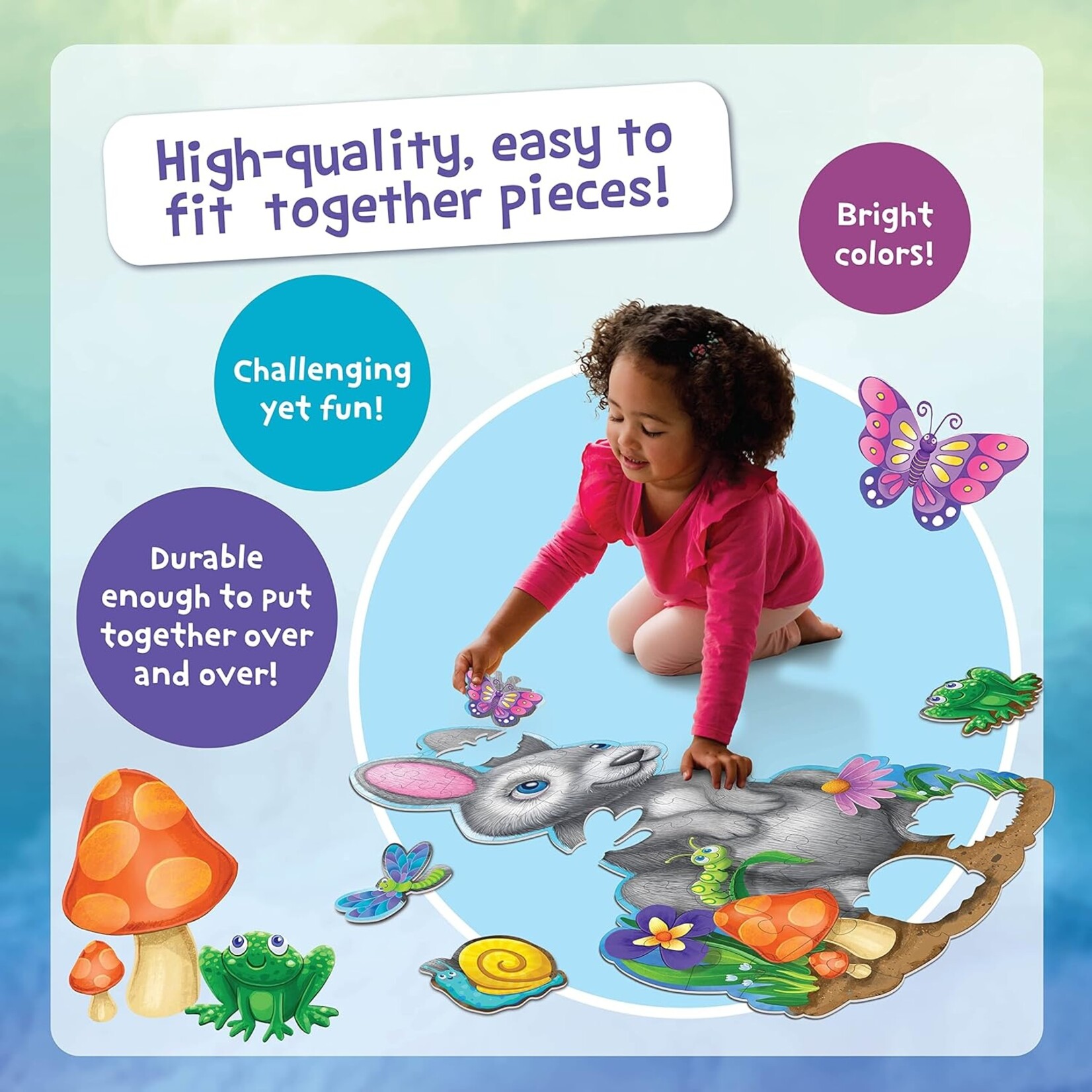 PEACEABLE KINGDOM Bunny Floor Puzzle