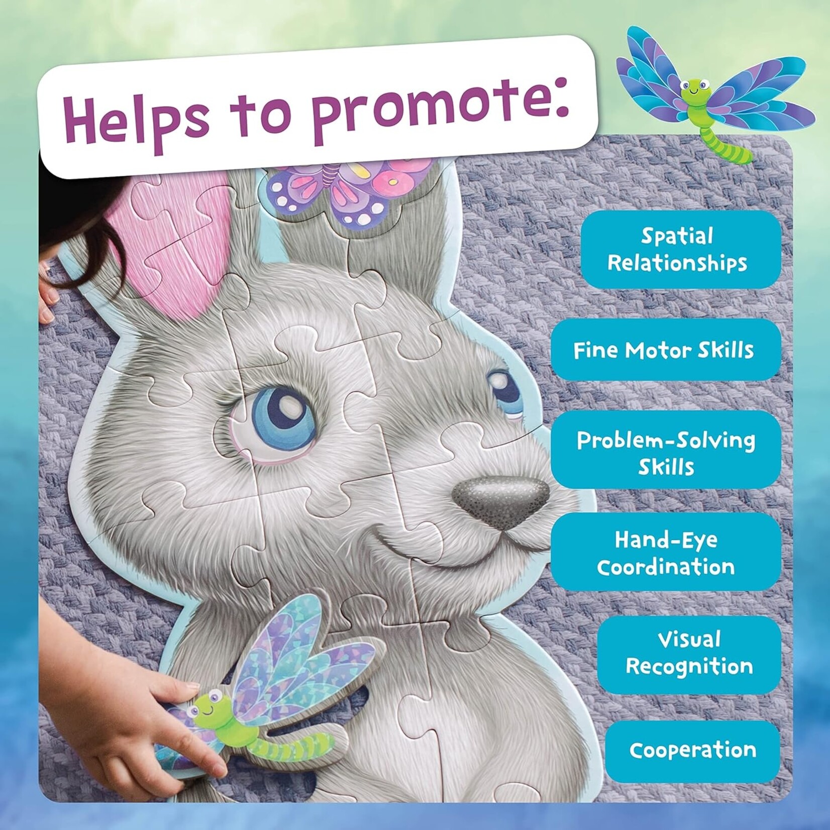 PEACEABLE KINGDOM Bunny Floor Puzzle