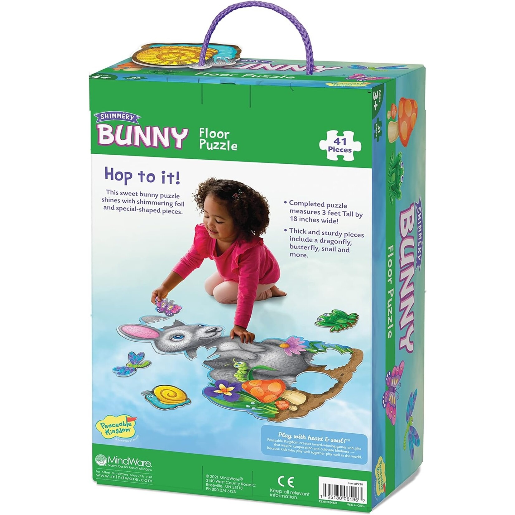 PEACEABLE KINGDOM Bunny Floor Puzzle