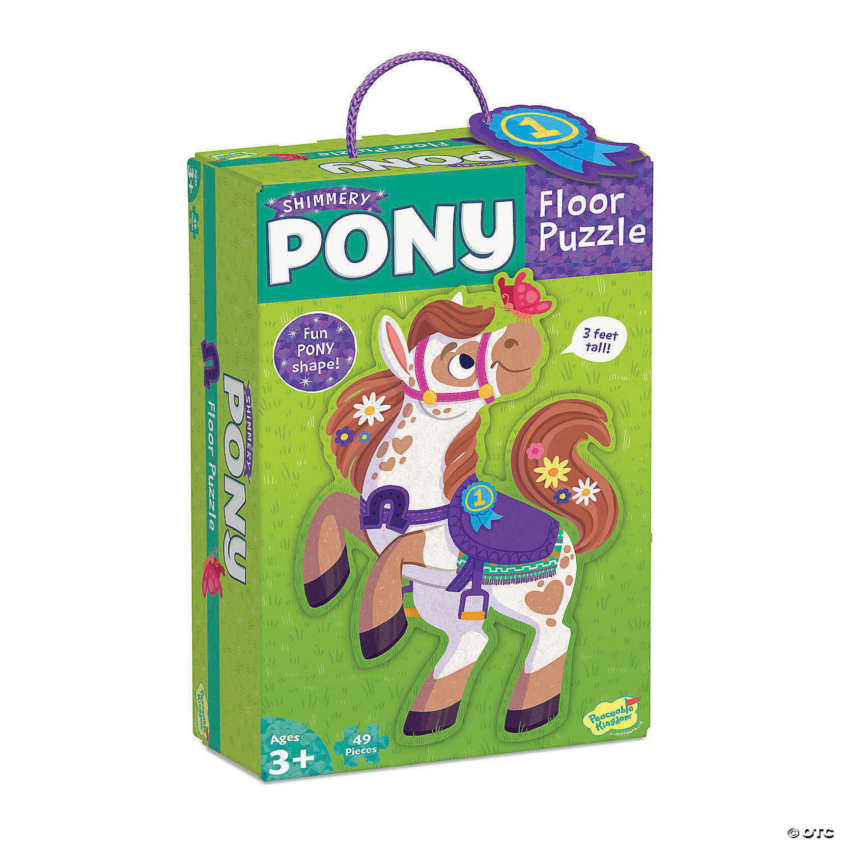 PEACEABLE KINGDOM Shimmery Pony Floor Puzzle