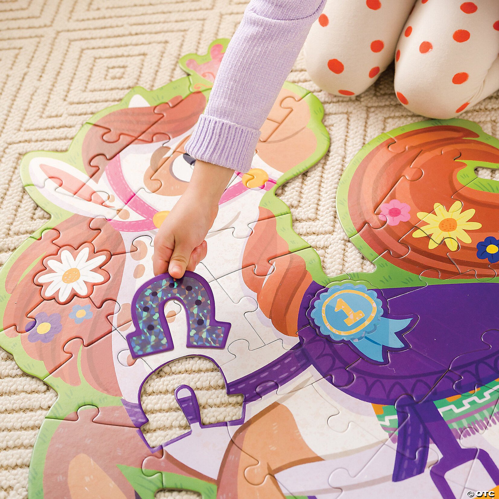 PEACEABLE KINGDOM Shimmery Pony Floor Puzzle