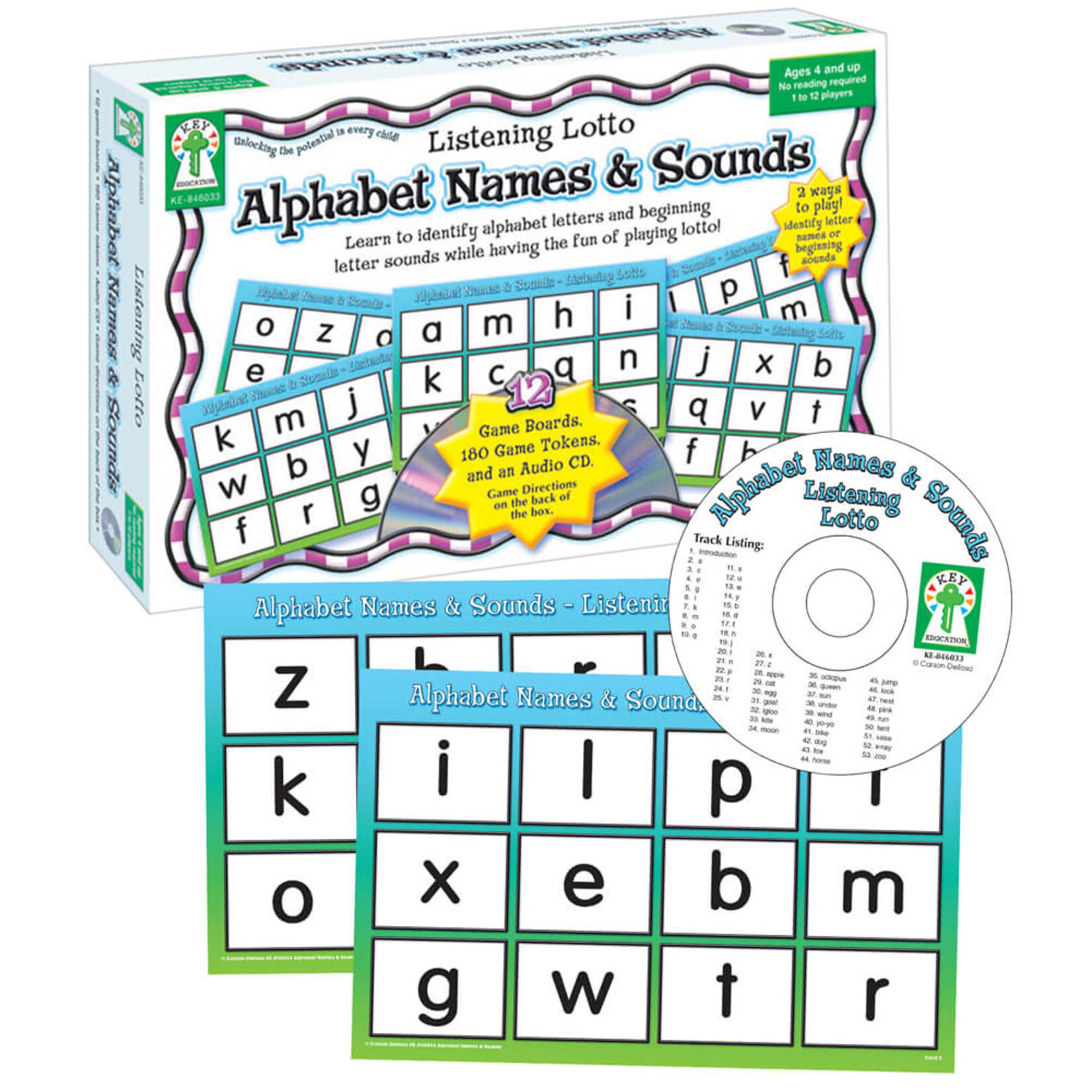 CARSON DELLOSA PUBLISHING CO Alphabet Names & Sounds Board Game Grade PK-1
