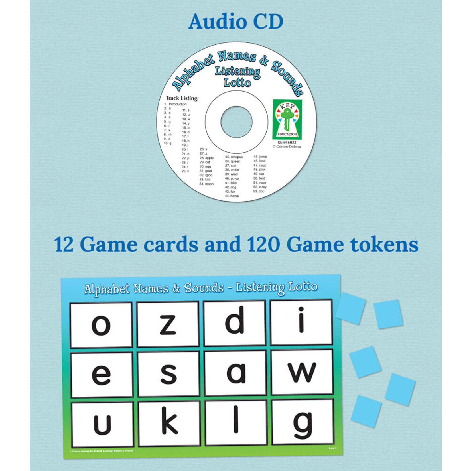 CARSON DELLOSA PUBLISHING CO Alphabet Names & Sounds Board Game Grade PK-1