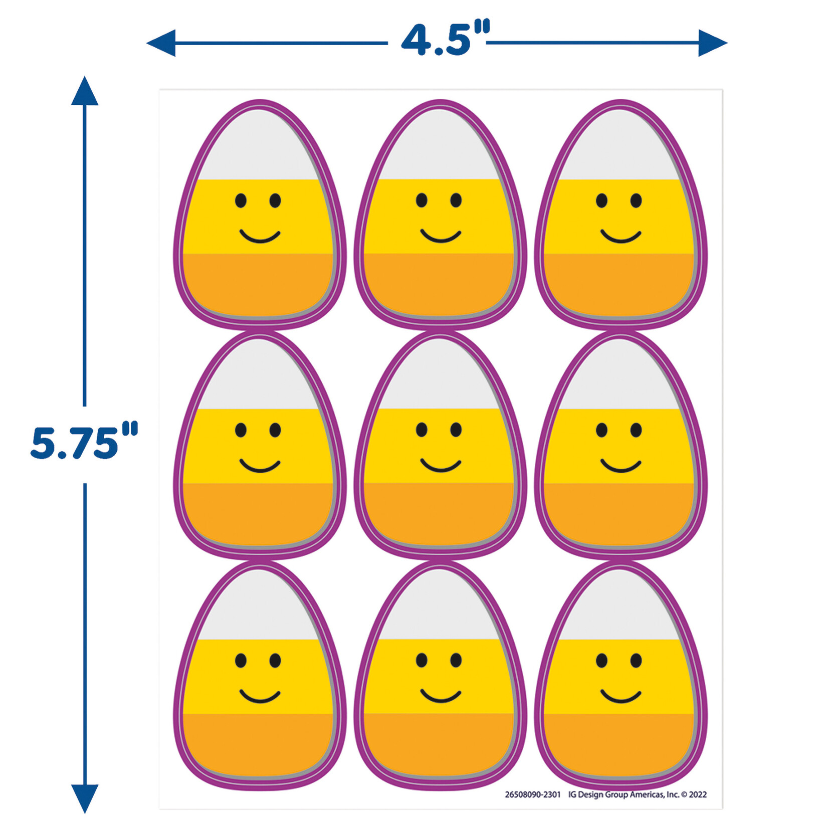 Candy Corn Giant Stickers