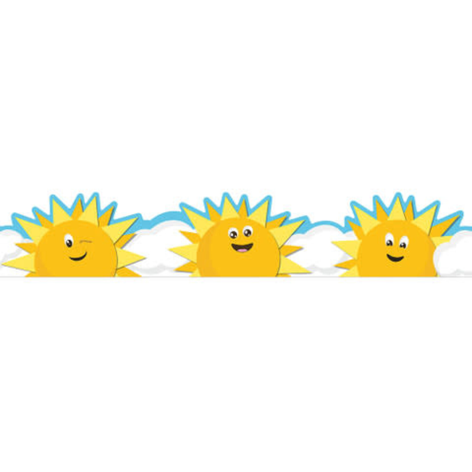 Sun & Clouds Diecut Decoration Trim Extra Wide Border
