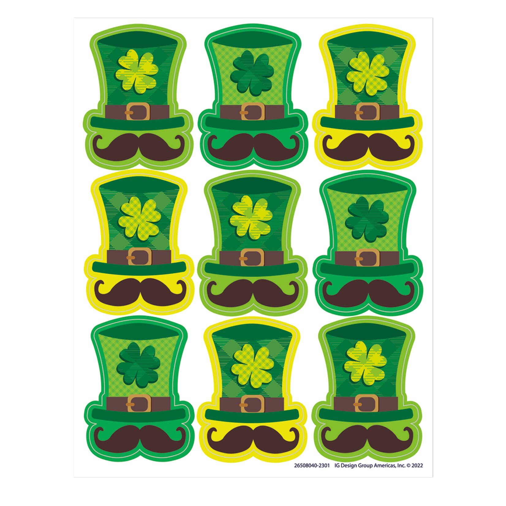 Eureka St. Pat's Hats Stickers, Giant