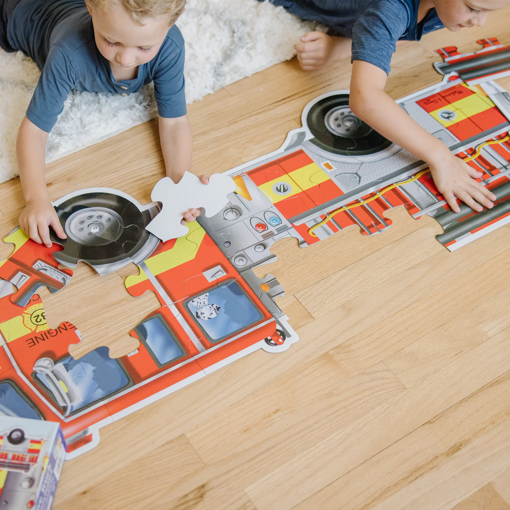 Giant Fire Truck Floor Puzzle