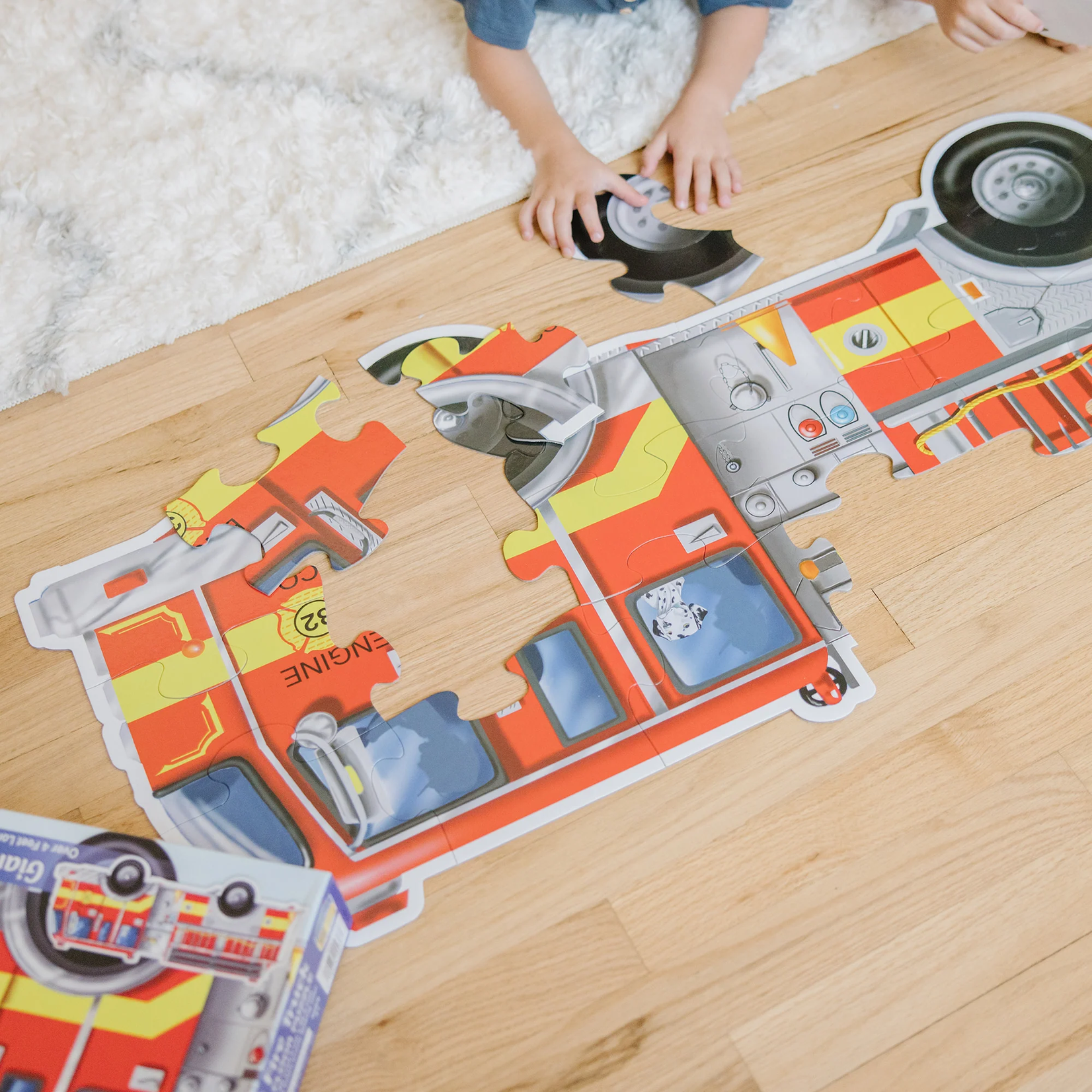 Giant Fire Truck Floor Puzzle