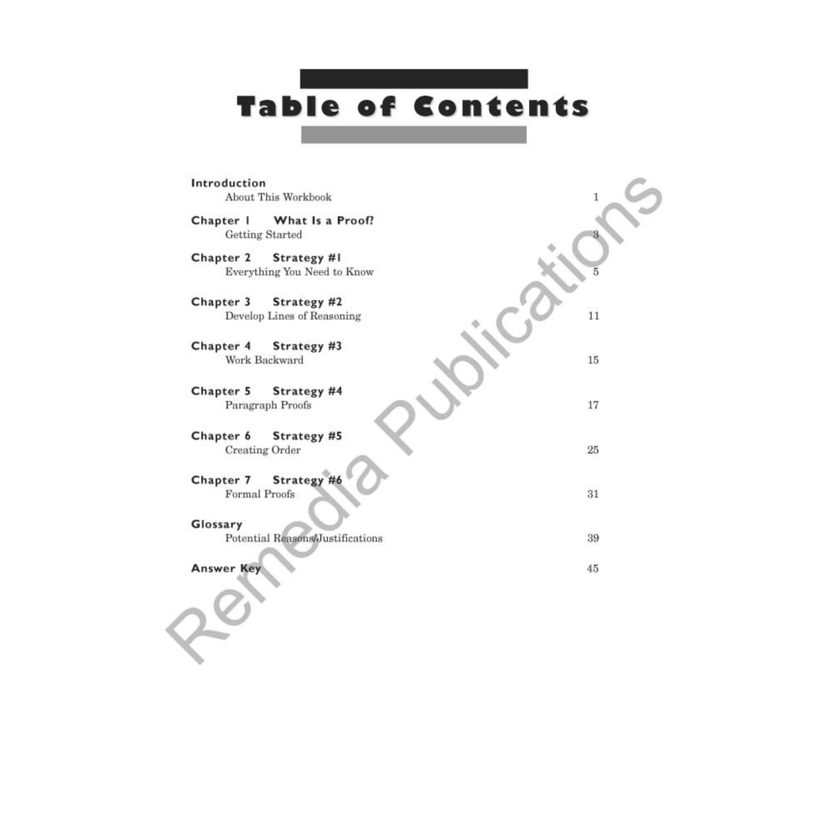 Proofs: Studies in Geometry Series