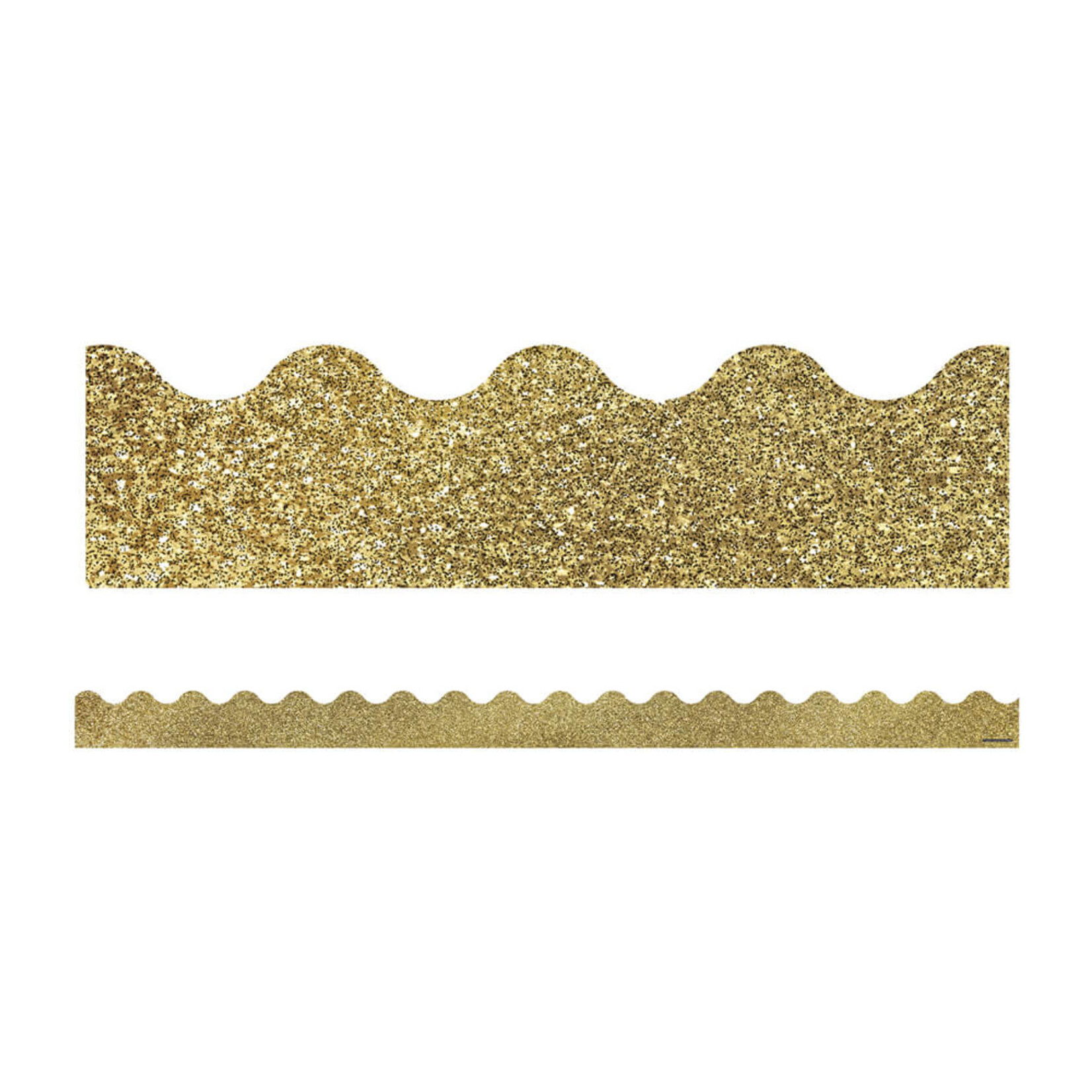 CARSON DELLOSA PUBLISHING CO Gold Glitter Scalloped Bulletin Board Borders