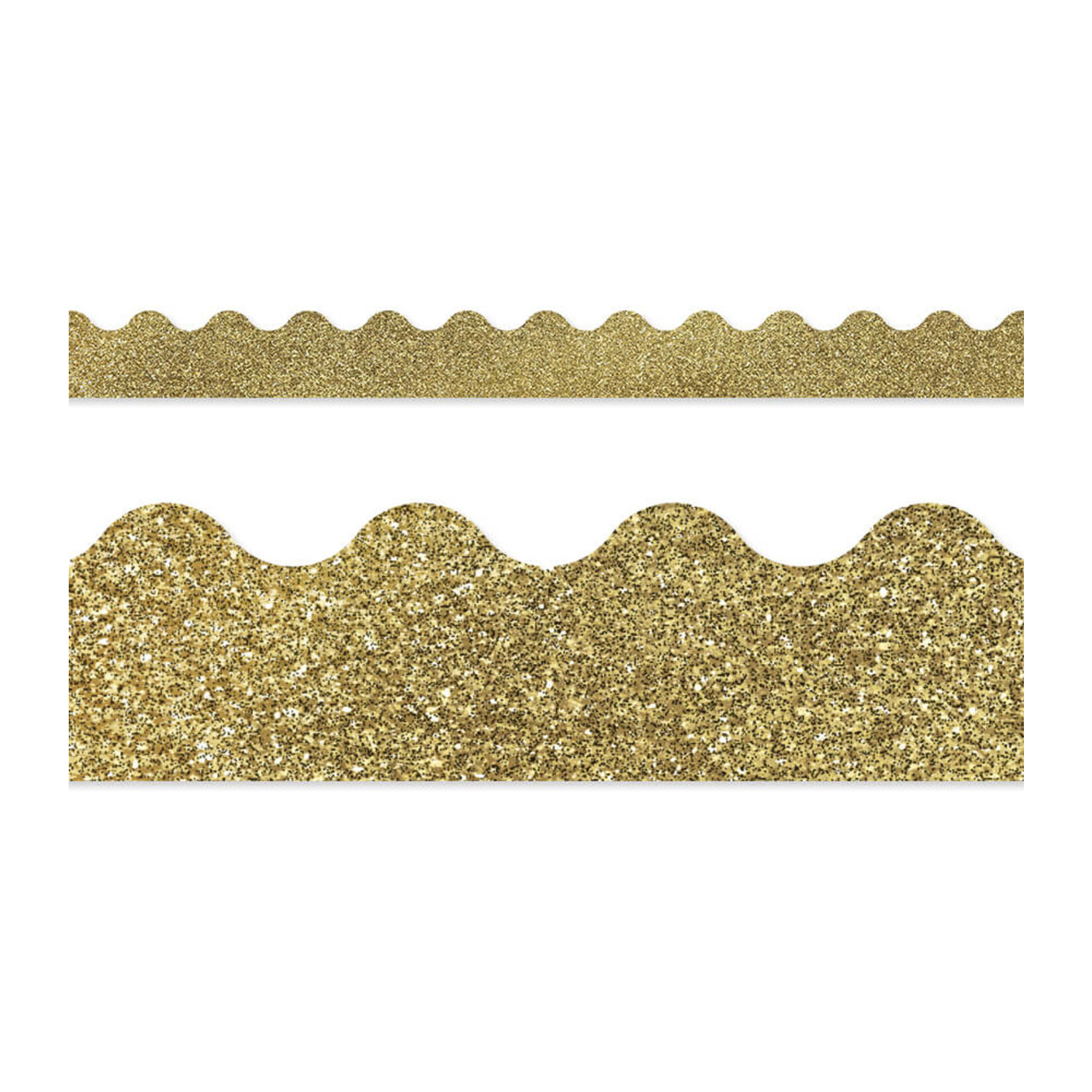 CARSON DELLOSA PUBLISHING CO Gold Glitter Scalloped Bulletin Board Borders