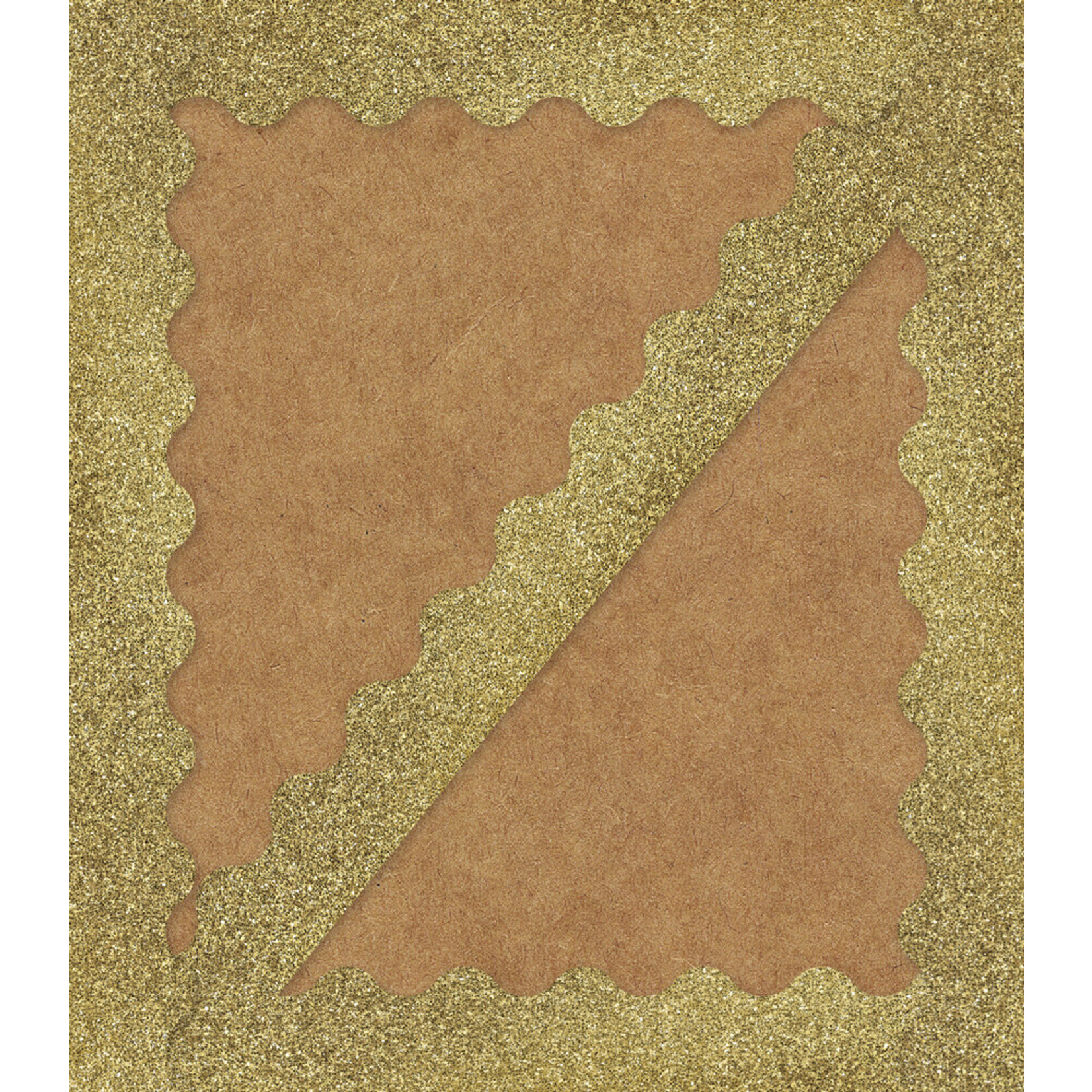 CARSON DELLOSA PUBLISHING CO Gold Glitter Scalloped Bulletin Board Borders